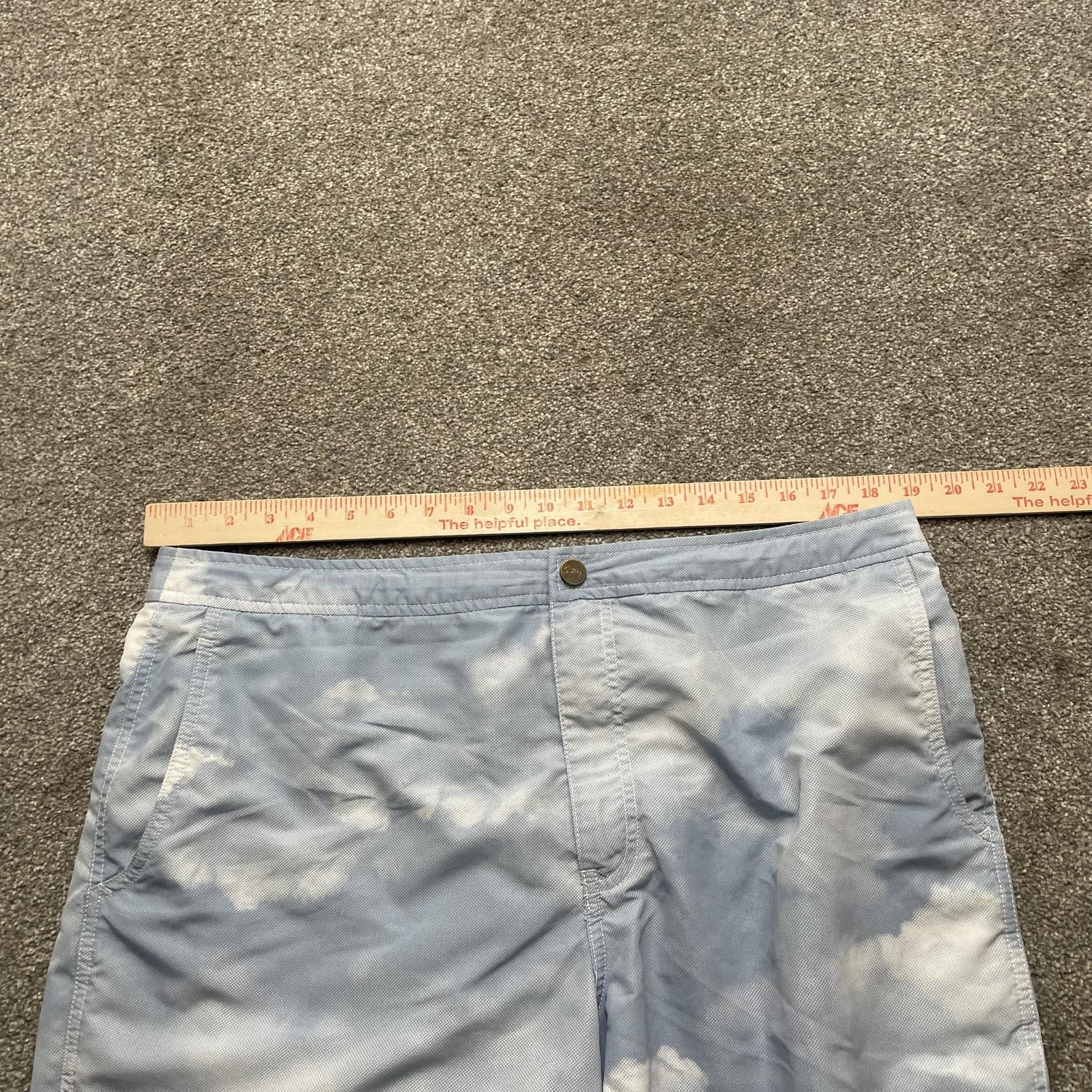 Onia Swim Trunks Mens 36 Blue Cloud Print Italian Fabric Beach Lined Shorts - Thumbnail 7