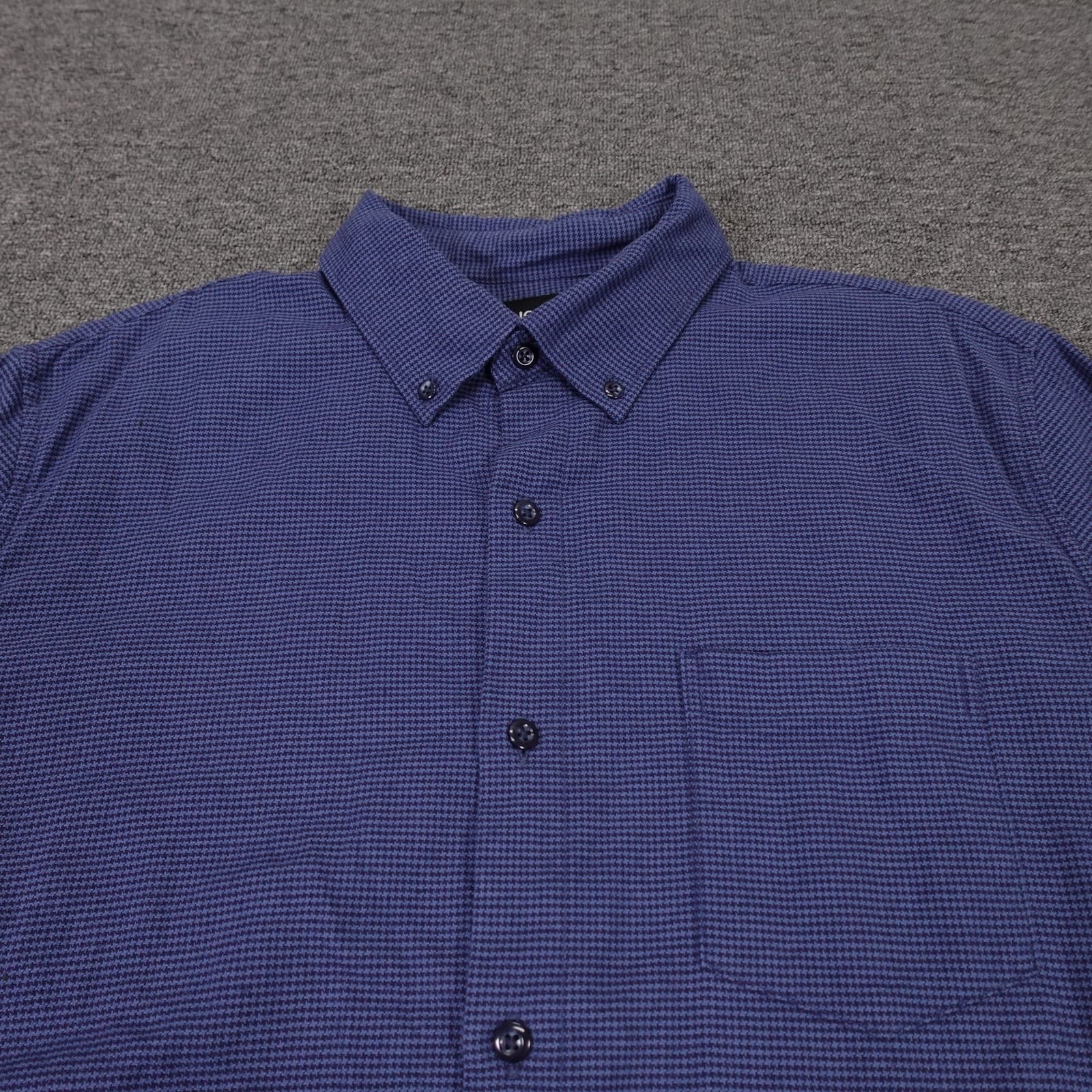 Bonobos Shirt Mens Large Blue Check Long Sleeve Button Up Slim Fit Stretch Woven - Thumbnail 2
