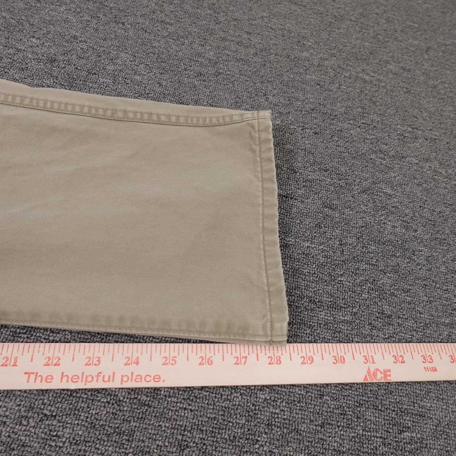 L.L. Bean Pants Mens 33x28 Beige Khaki Standard Fit 5 Pocket Cotton Casual - Thumbnail 7