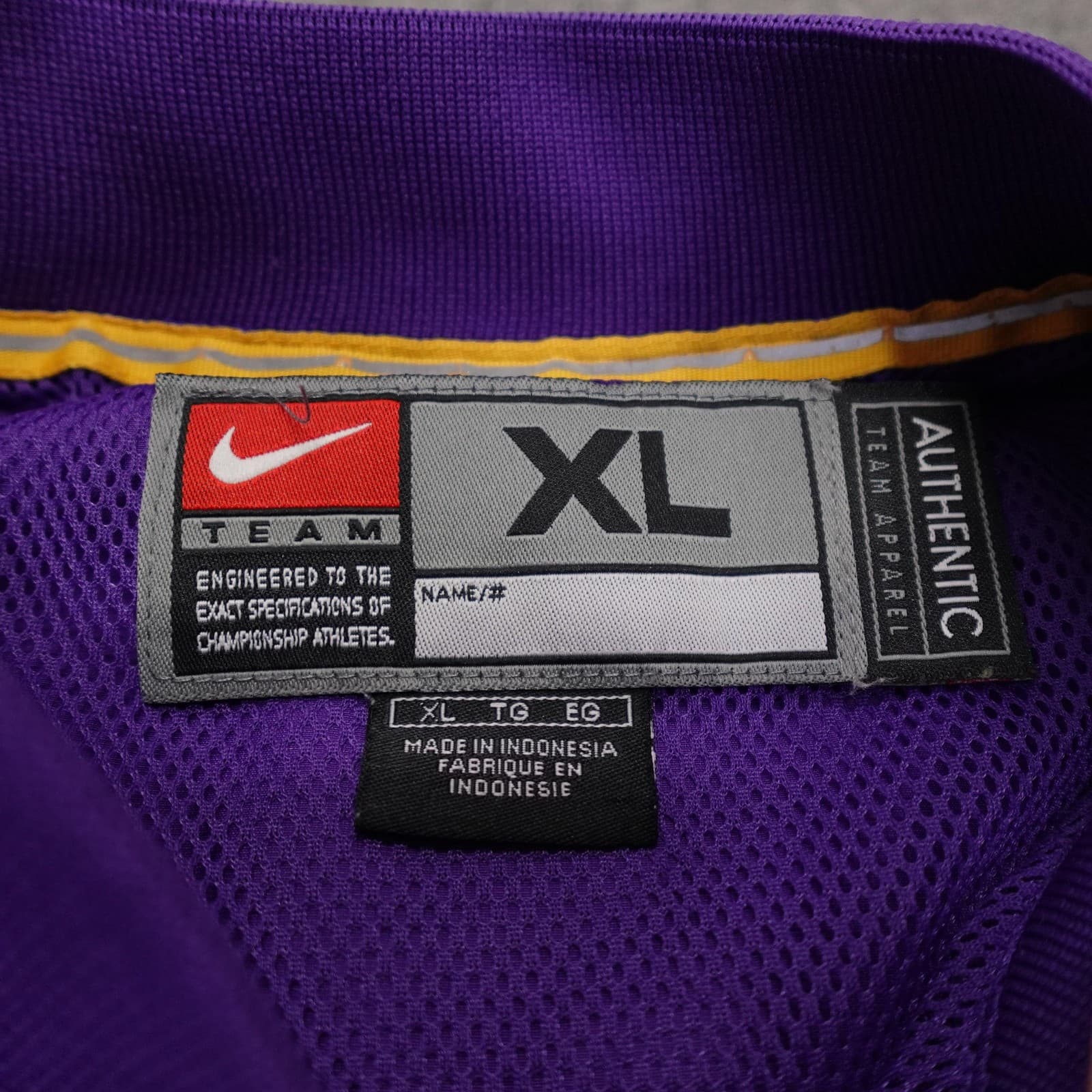 Vintage LSU Tigers Jacket XL Purple NCAA Football Nike Quarter Zip Swoosh Y2K - Thumbnail 3