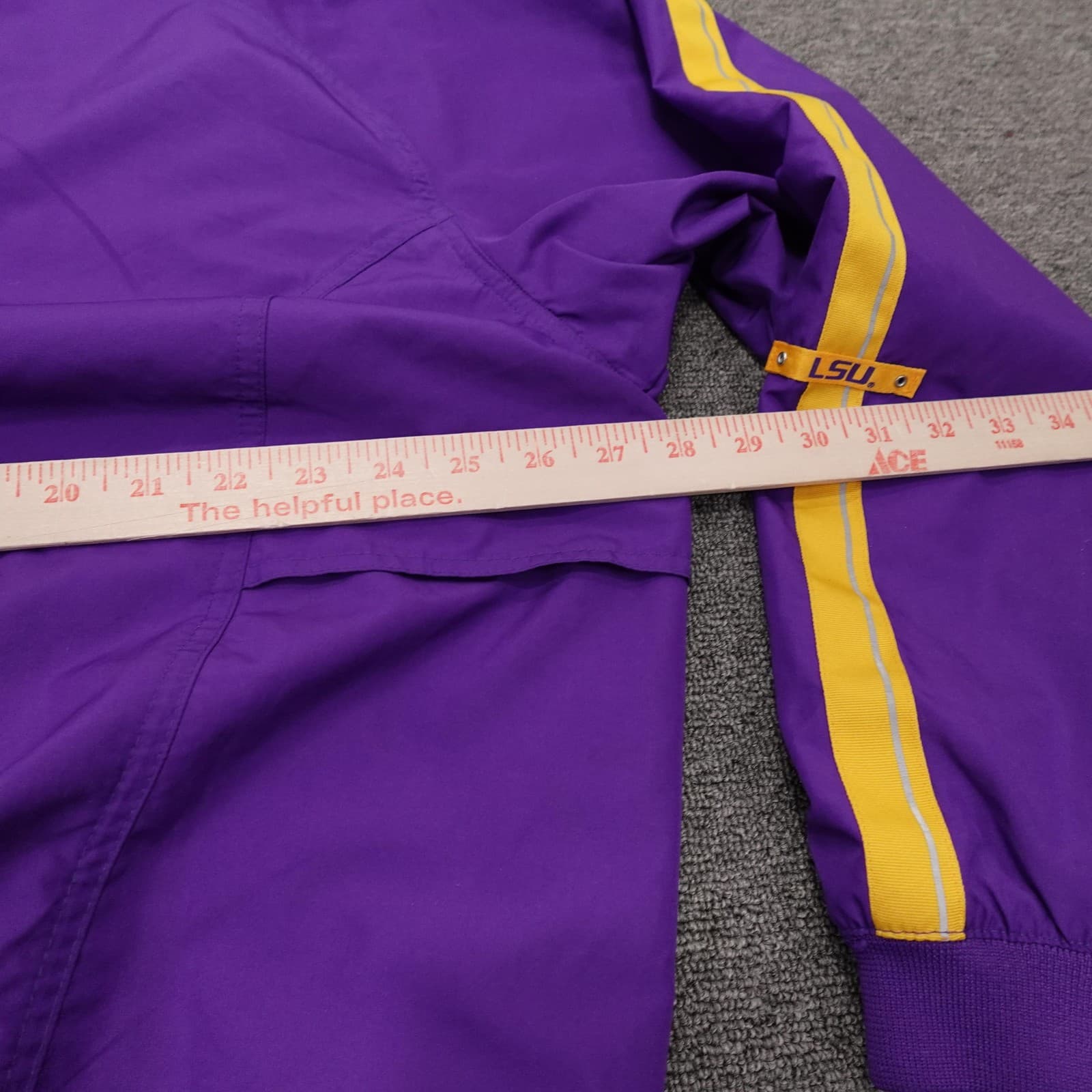 Vintage LSU Tigers Jacket XL Purple NCAA Football Nike Quarter Zip Swoosh Y2K - Thumbnail 6
