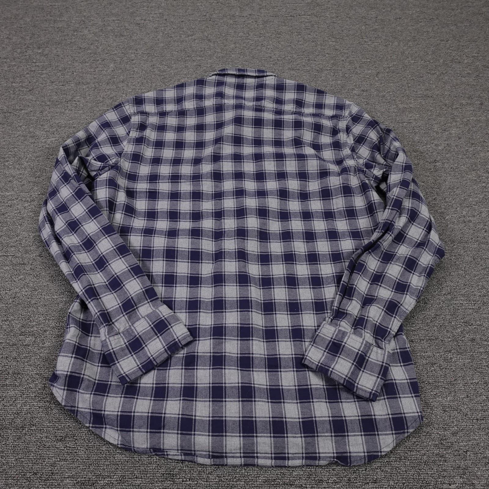 Bonobos Shirt Mens Large Blue Plaid Flannel Long Sleeve Button Up Slim Fit - Thumbnail 6