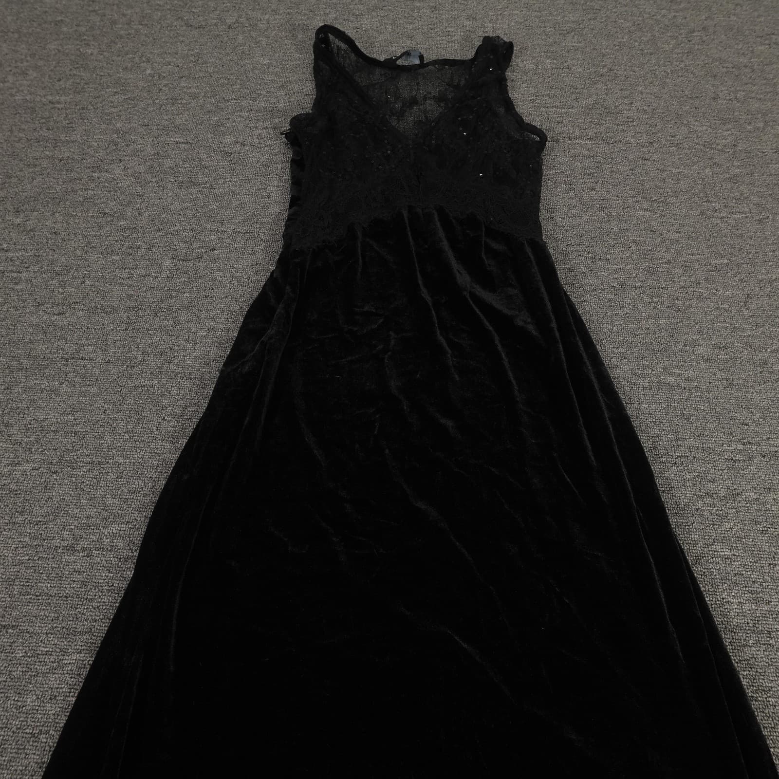 Cider Dress Womens Small Black Whimsigoth Boho Witchy Y2K Lace Babydoll Maxi - Thumbnail 2