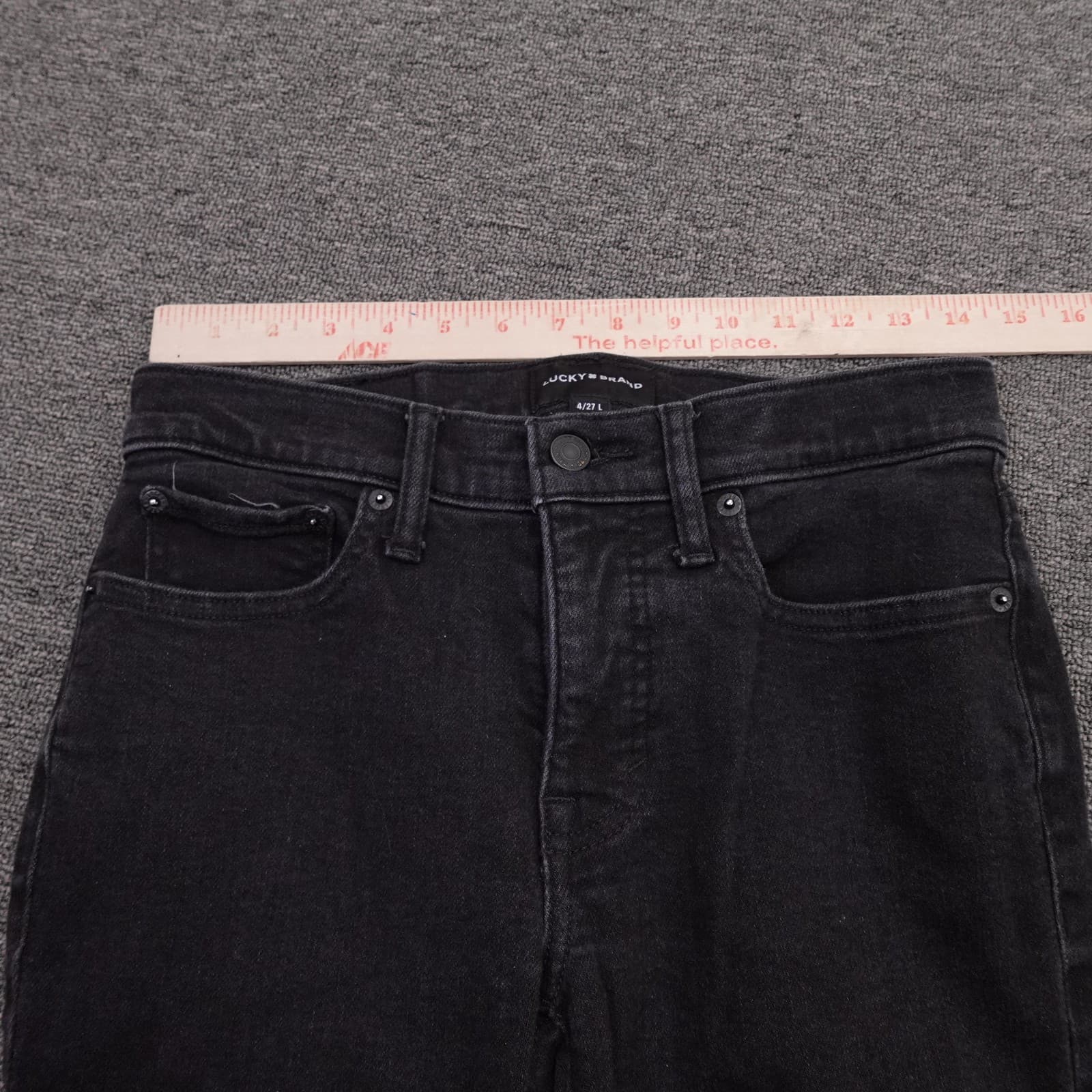 Lucky Brand Jeans Womens 4/27 L Charcoal Wash Ava Mid Rise Skinny Stretch Denim - Thumbnail 8
