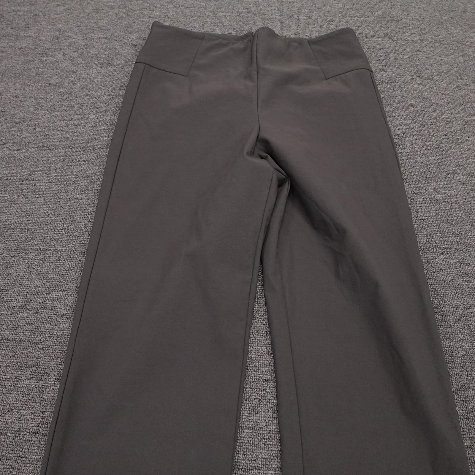 Athleta Pants Womens 10 Gray Wander Slim Straight Crop High Rise Ankle Slit - Thumbnail 3