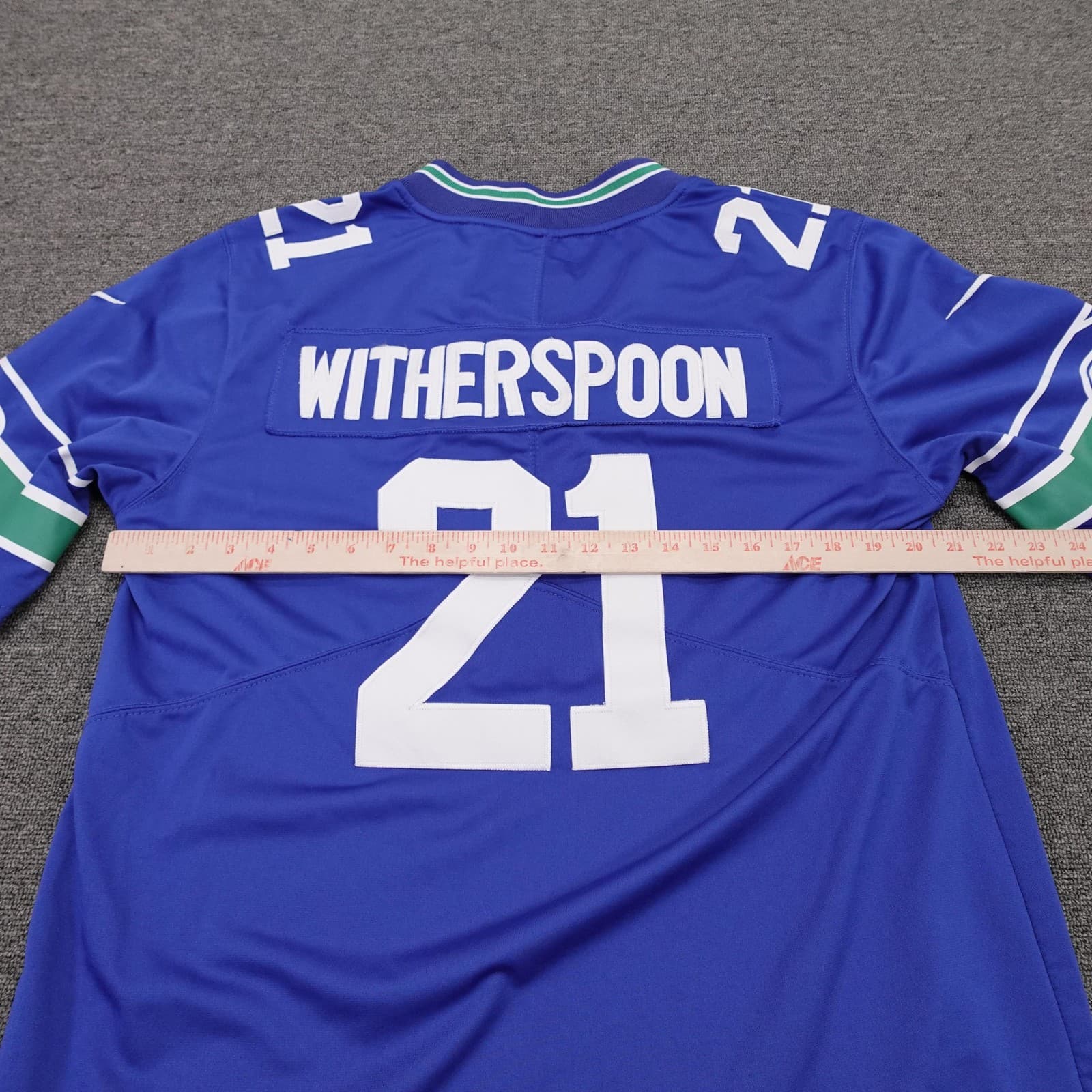 Seattle Seahawks Jersey Mens Small Blue NFL Football Devon Witherspoon 21 Nike - Thumbnail 6