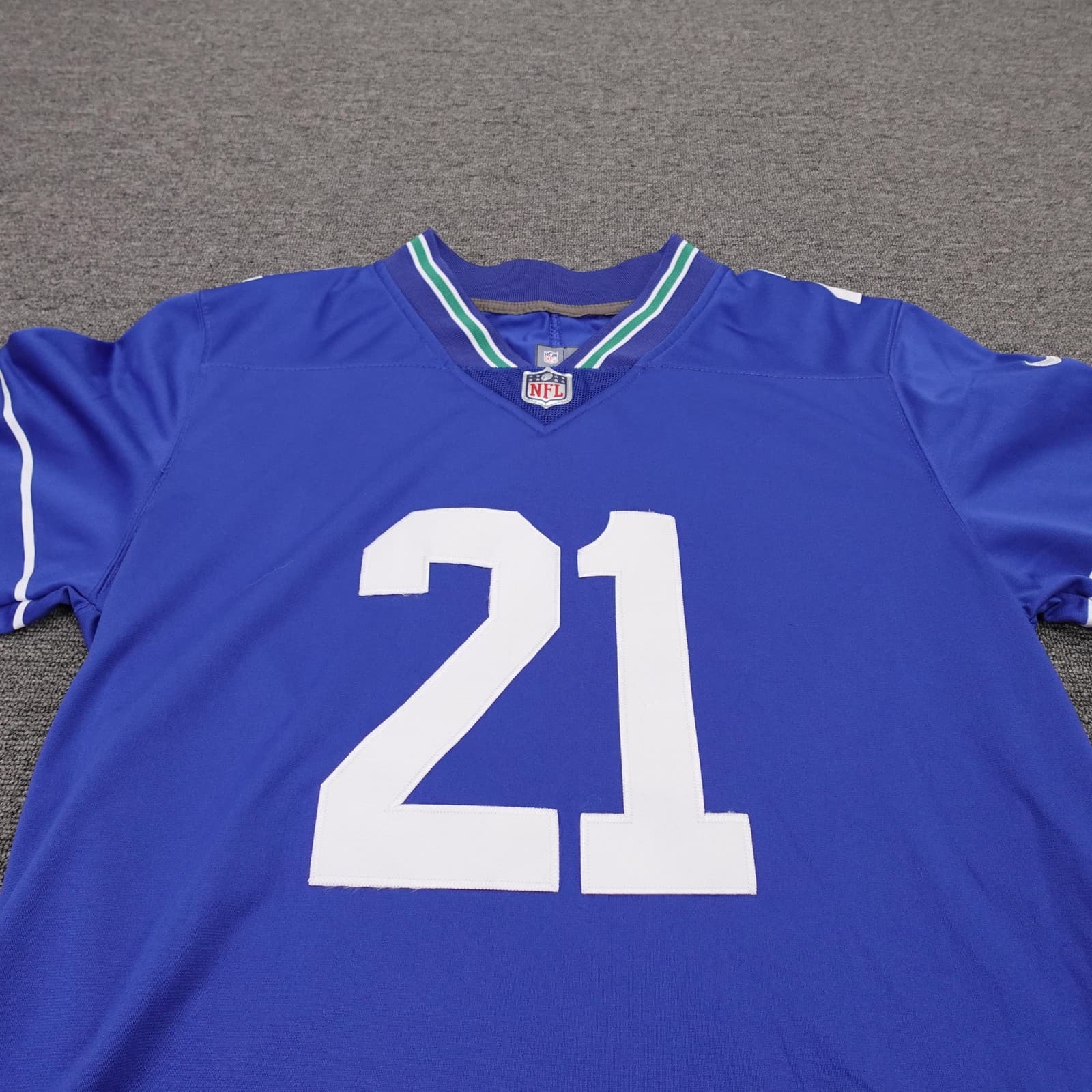 Seattle Seahawks Jersey Mens Small Blue NFL Football Devon Witherspoon 21 Nike - Thumbnail 2