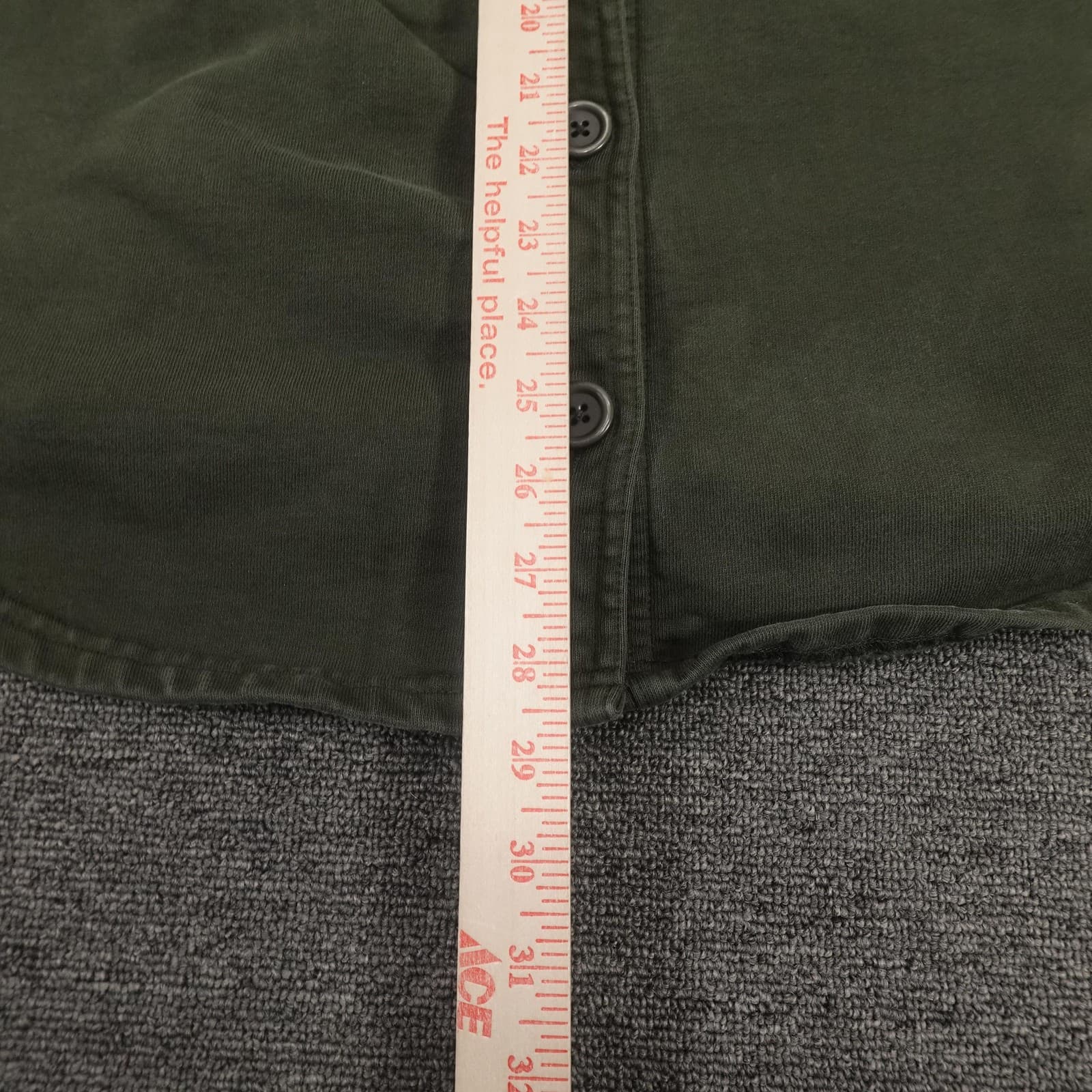 Good American Jacket Womens 1/2 Green Cotton Twill Shirt Shacket Military - Thumbnail 9