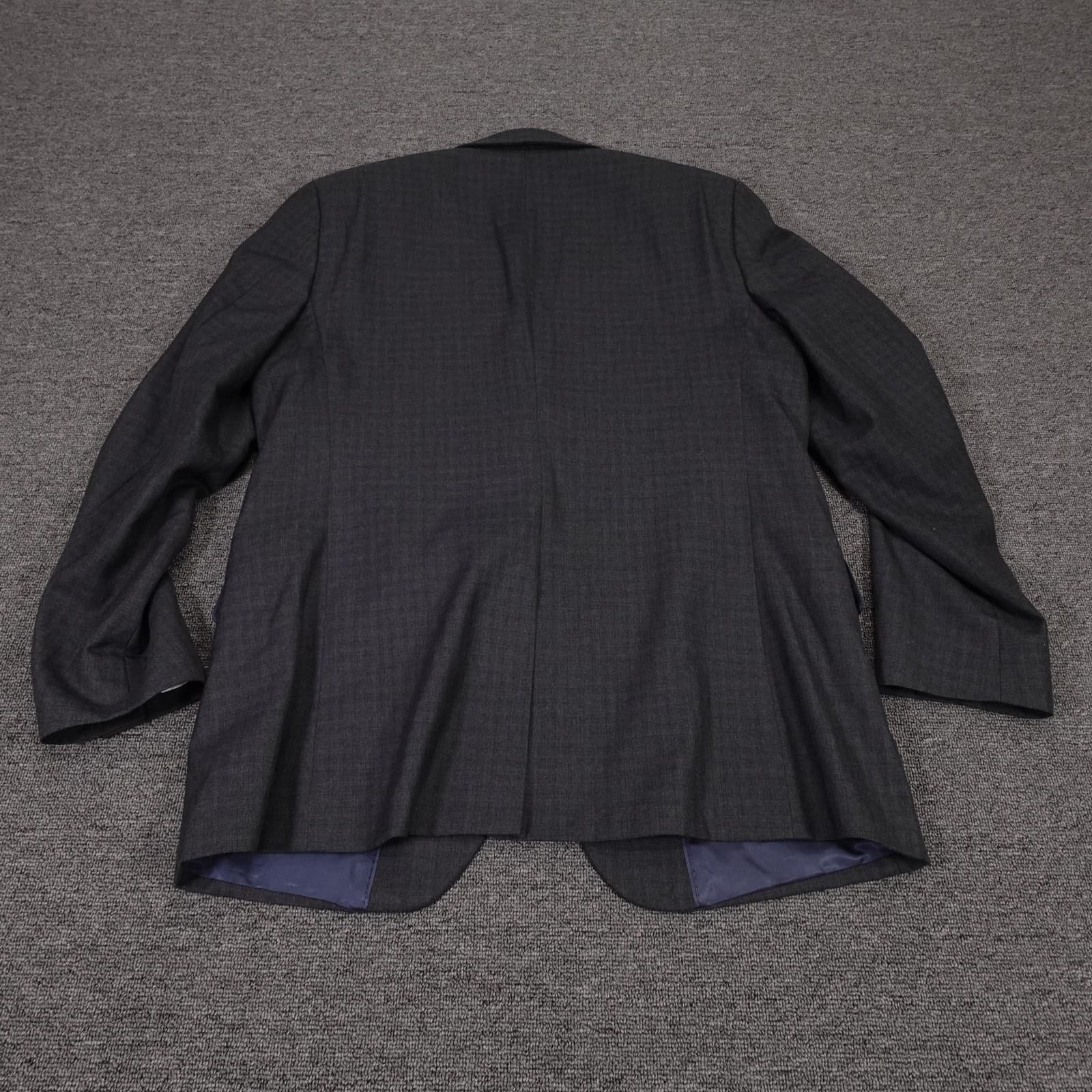 Banana Republic Blazer Mens 42R Gray Check Suit Jacket 2 Button Formal Work - Thumbnail 7