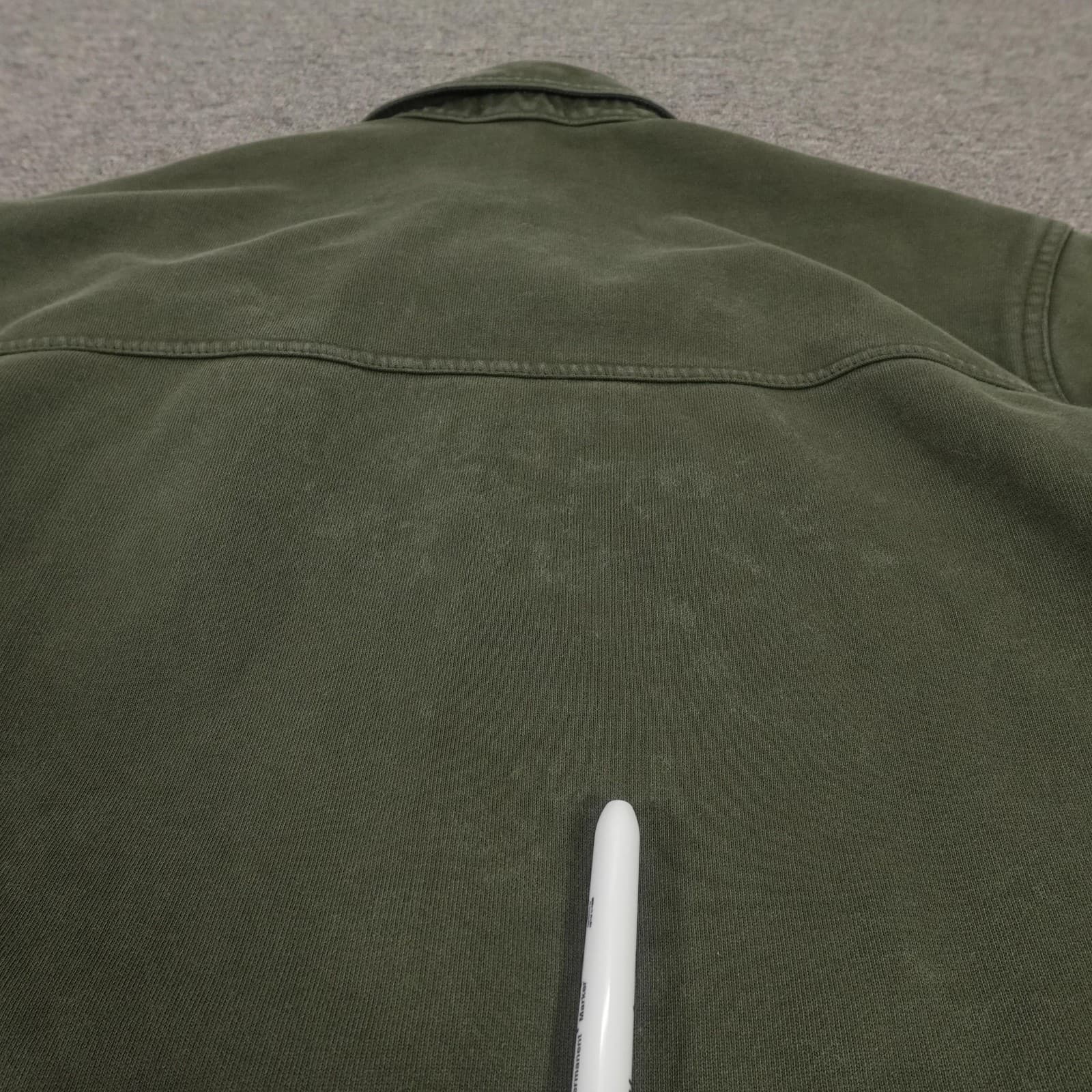 Good American Jacket Womens 1/2 Green Cotton Twill Shirt Shacket Military - Thumbnail 12