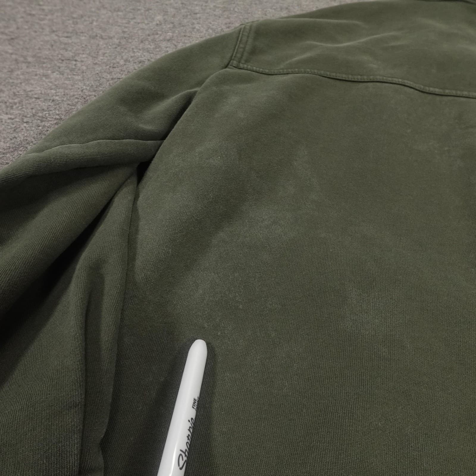 Good American Jacket Womens 1/2 Green Cotton Twill Shirt Shacket Military - Thumbnail 13