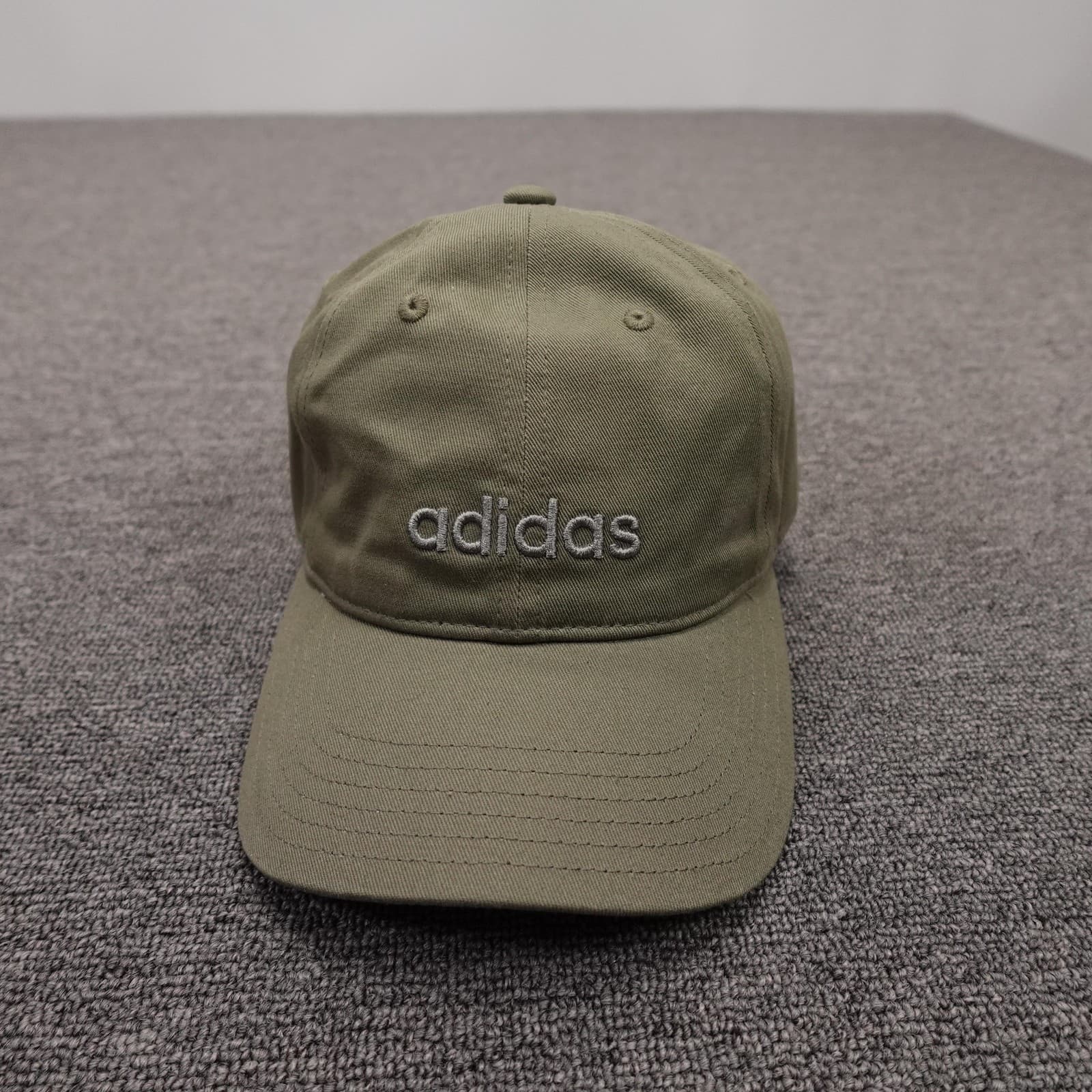 Adidas Hat Cap Strap Back Mens One Size Green Twill Dad Baseball Logo Cotton