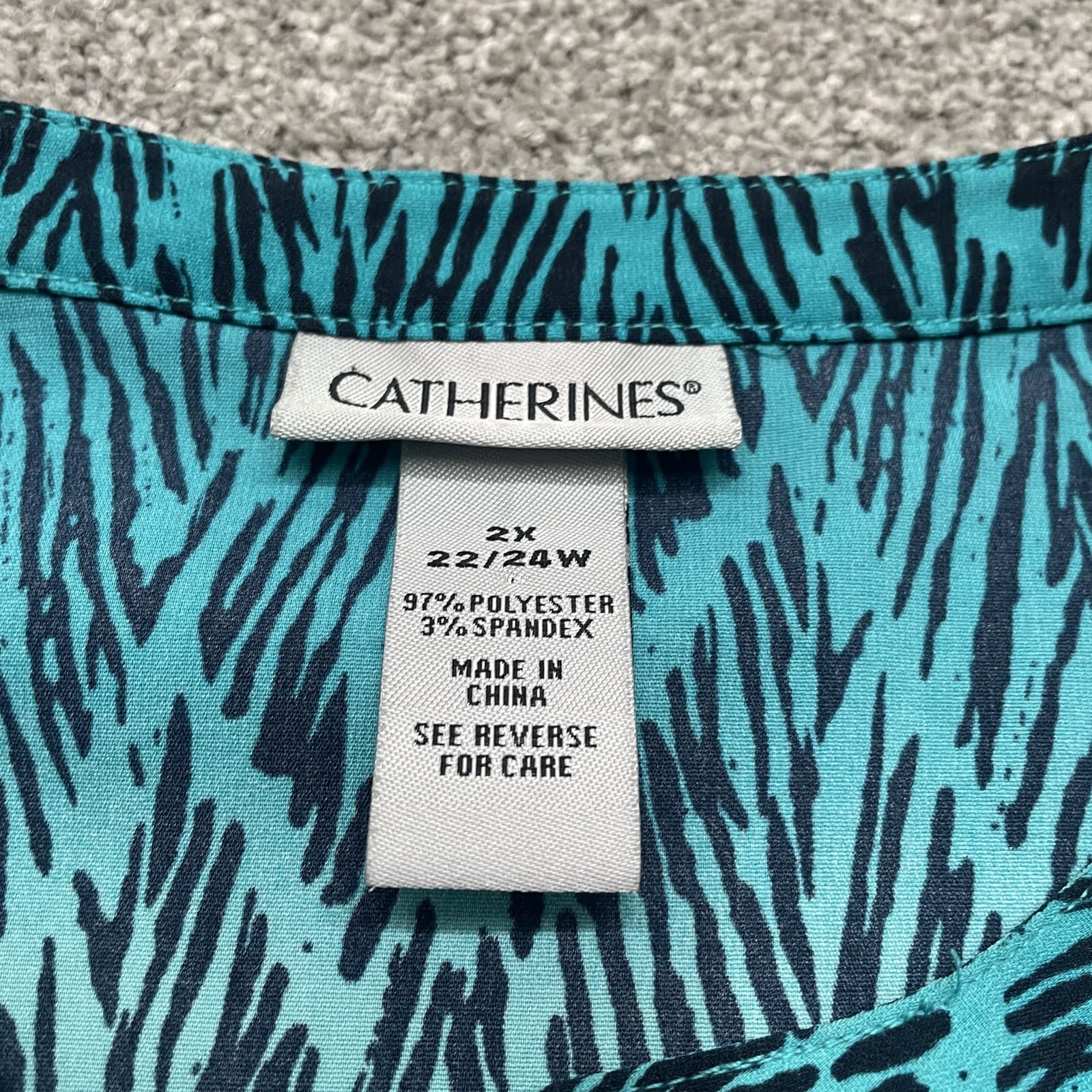 Catherines Tank Top Womens 2X 22/24W Sleeveless Asymmetrical Plus Size Shirt - Thumbnail 3