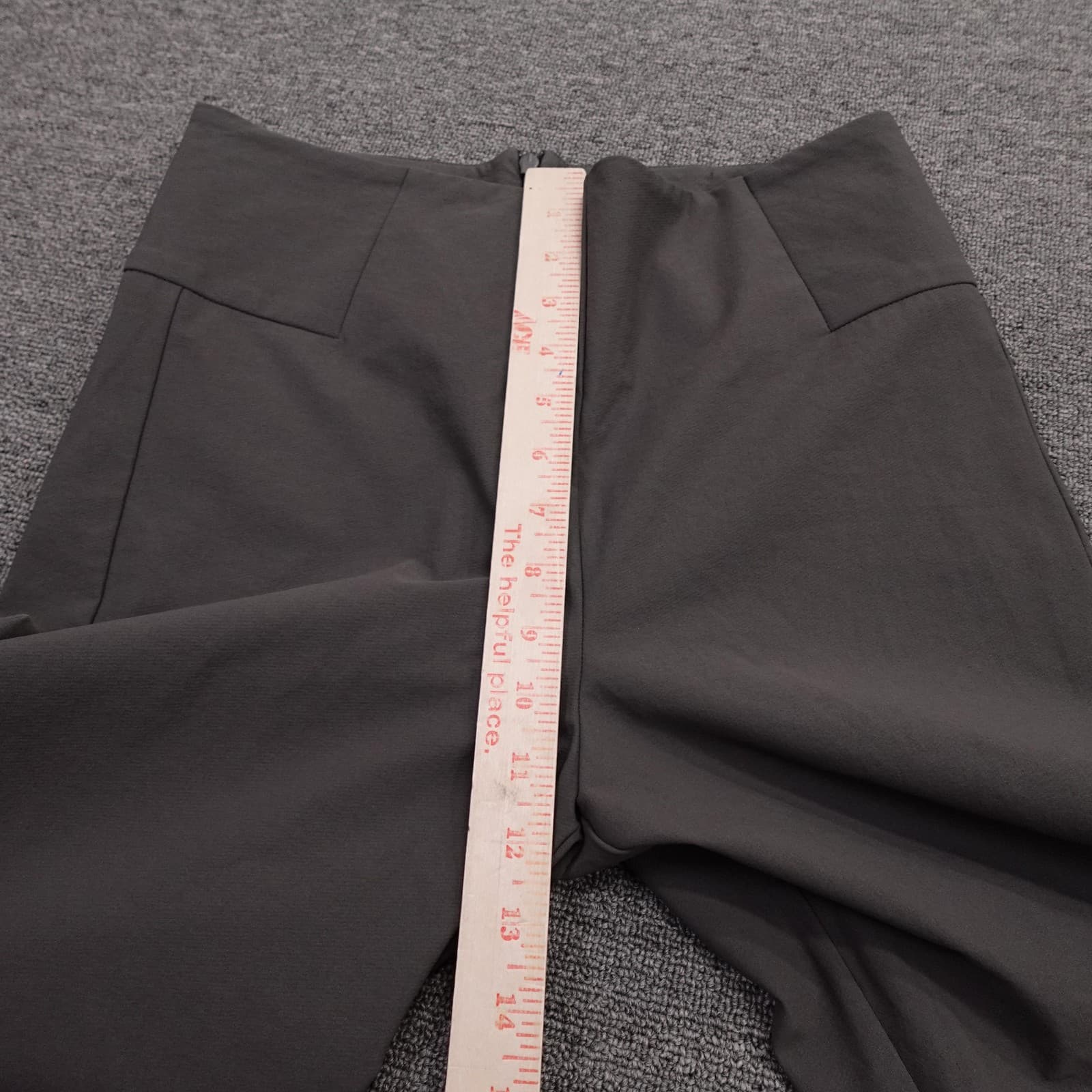 Athleta Pants Womens 10 Gray Wander Slim Straight Crop High Rise Ankle Slit - Thumbnail 9