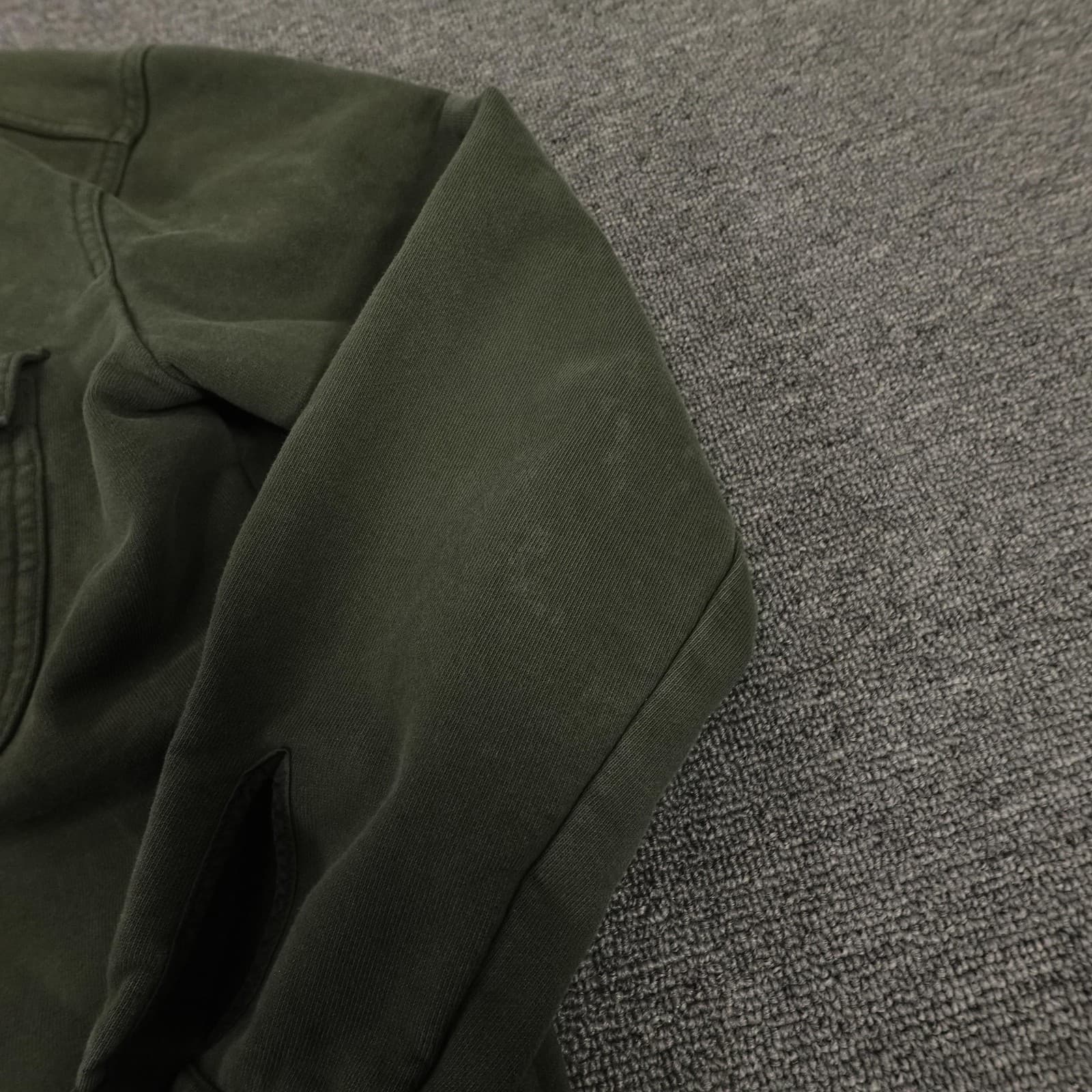 Good American Jacket Womens 1/2 Green Cotton Twill Shirt Shacket Military - Thumbnail 3