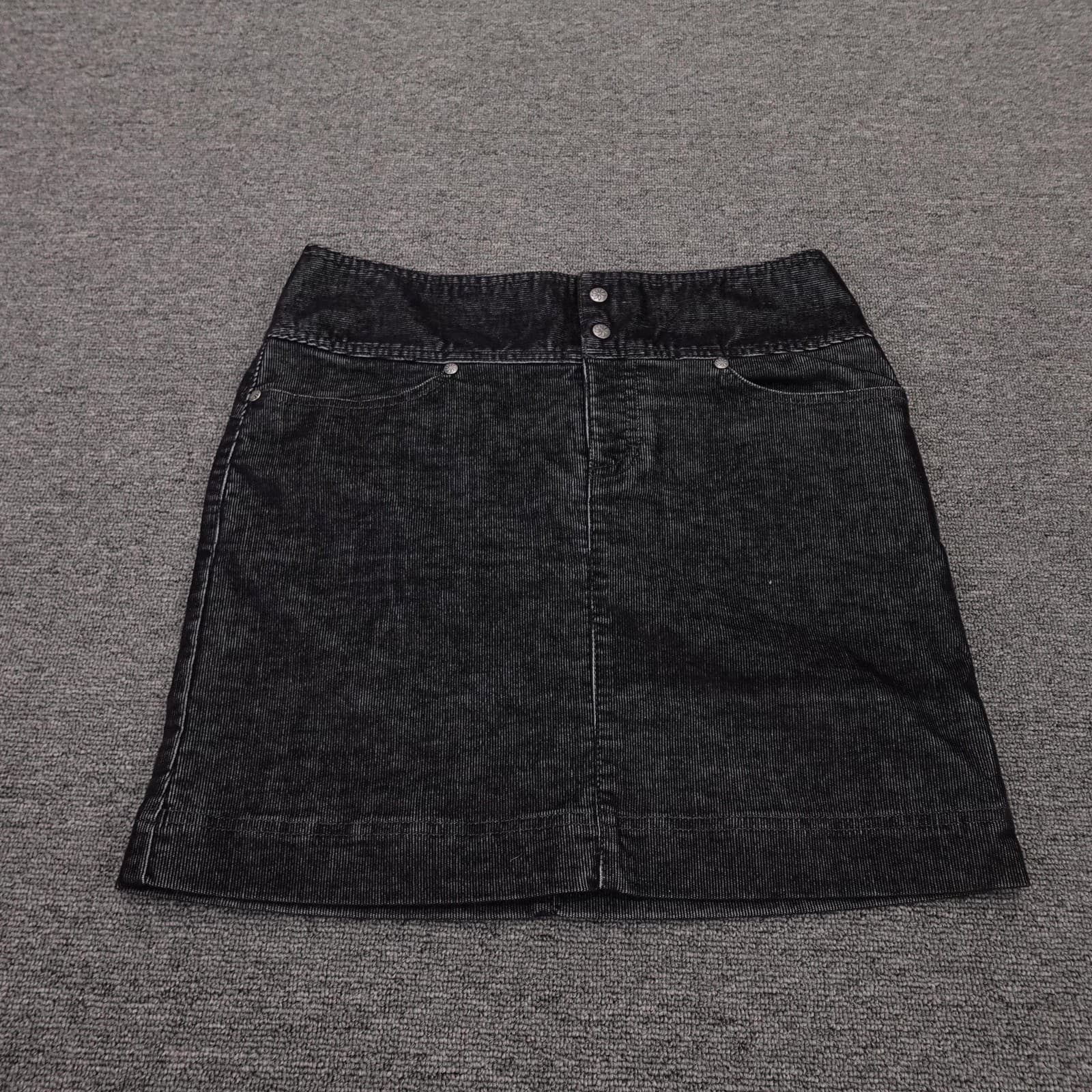 Athleta Skirt Womens 2 Gray Corduroy Denim Style Short Stretch Casual Fall
