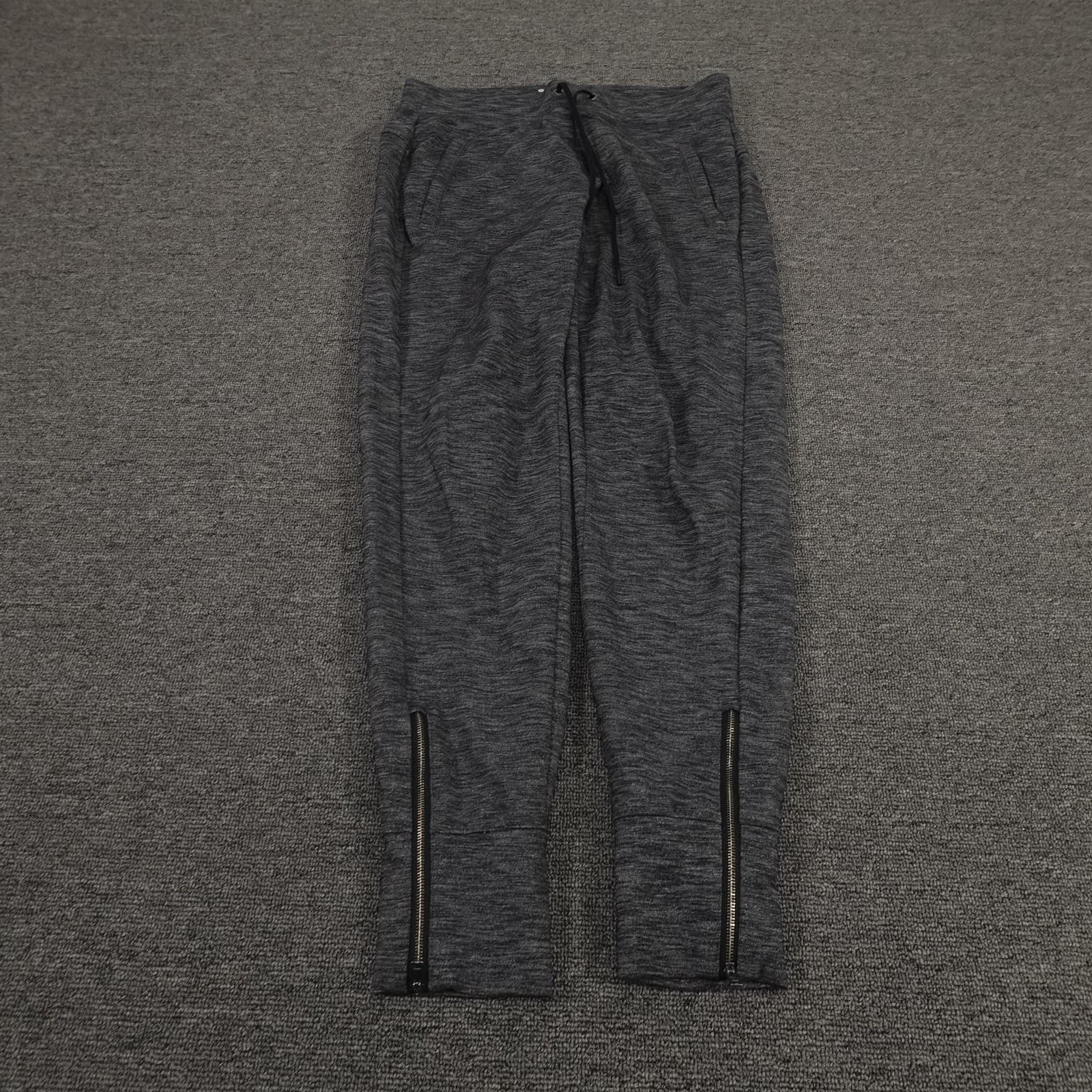 Athleta Jogger Pants Womens XS Gray Knit Ankle Zip Pockets Athletic Yoga