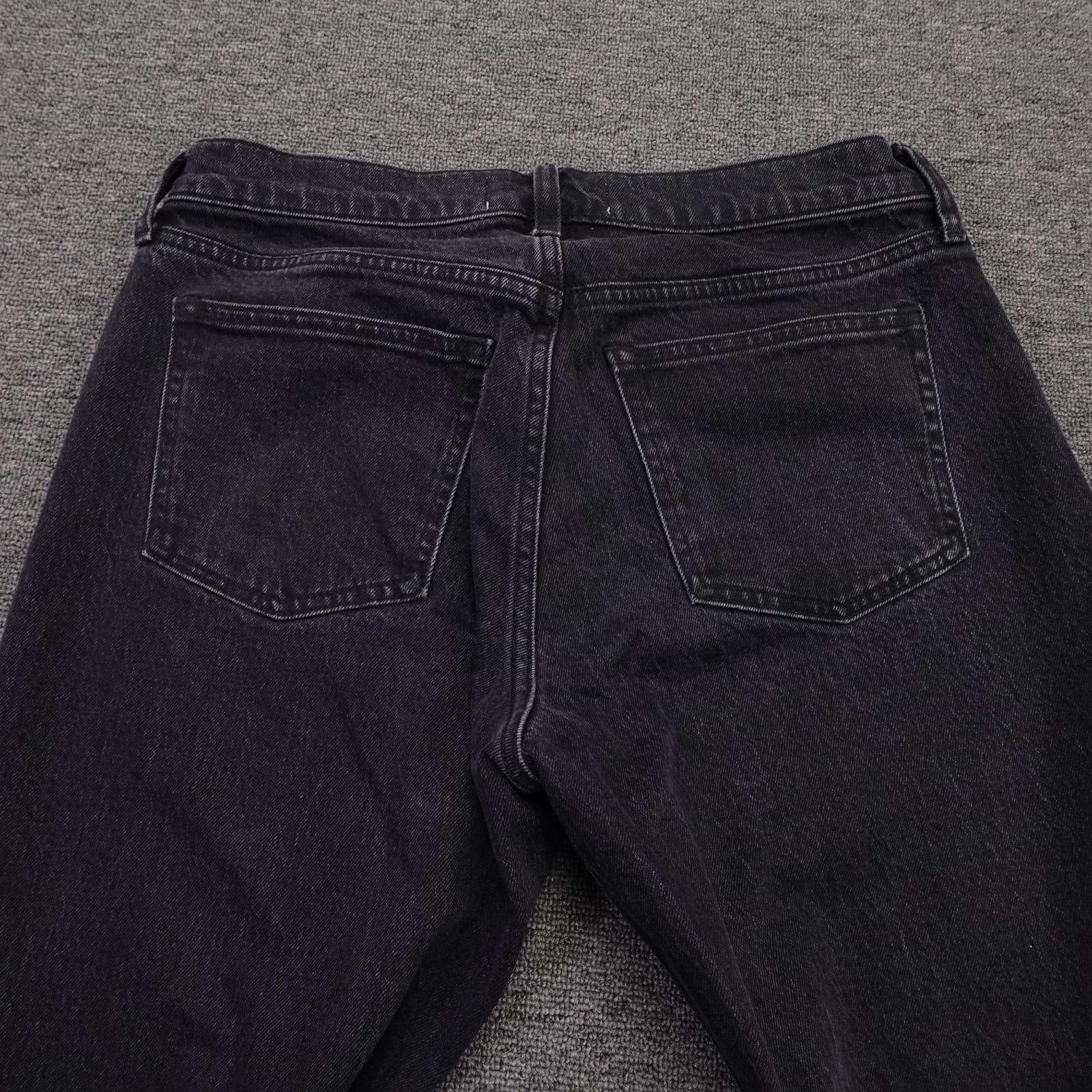 Abercrombie & Fitch The Baggy Jeans Womens 4R 27 Black Low Rise Wide Leg 27x30 - Thumbnail 4