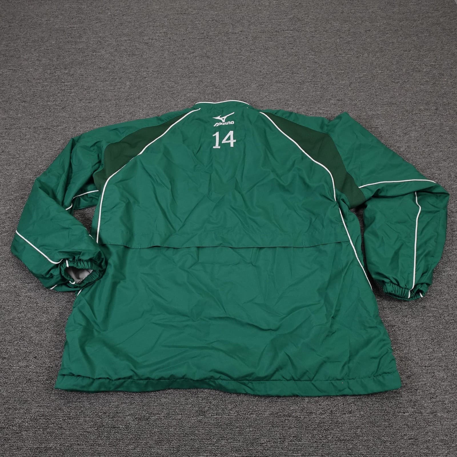 Miami Hurricanes Jacket Medium Green Baseball Mizuno Quarter Zip Pullover - Thumbnail 7