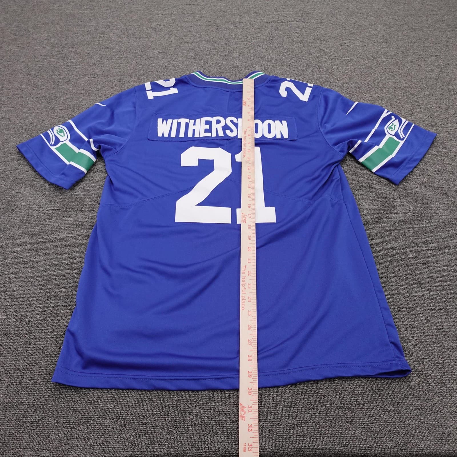 Seattle Seahawks Jersey Mens Small Blue NFL Football Devon Witherspoon 21 Nike - Thumbnail 7