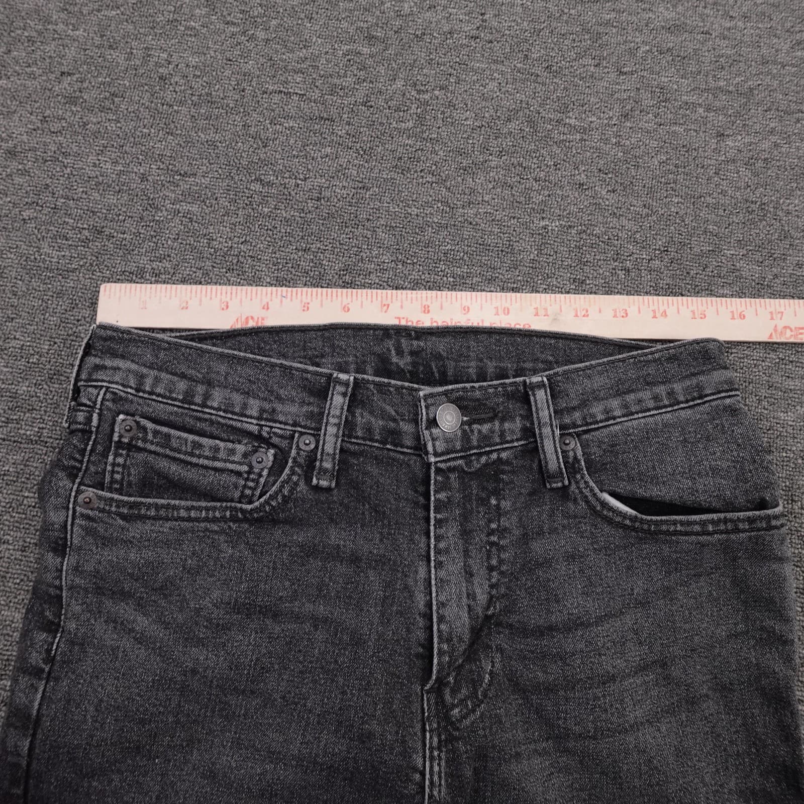 Levi's 511 Jeans Mens 31x32 Gray Dark Wash Slim Fit Stretch Denim Pants 5 Pocket - Thumbnail 6