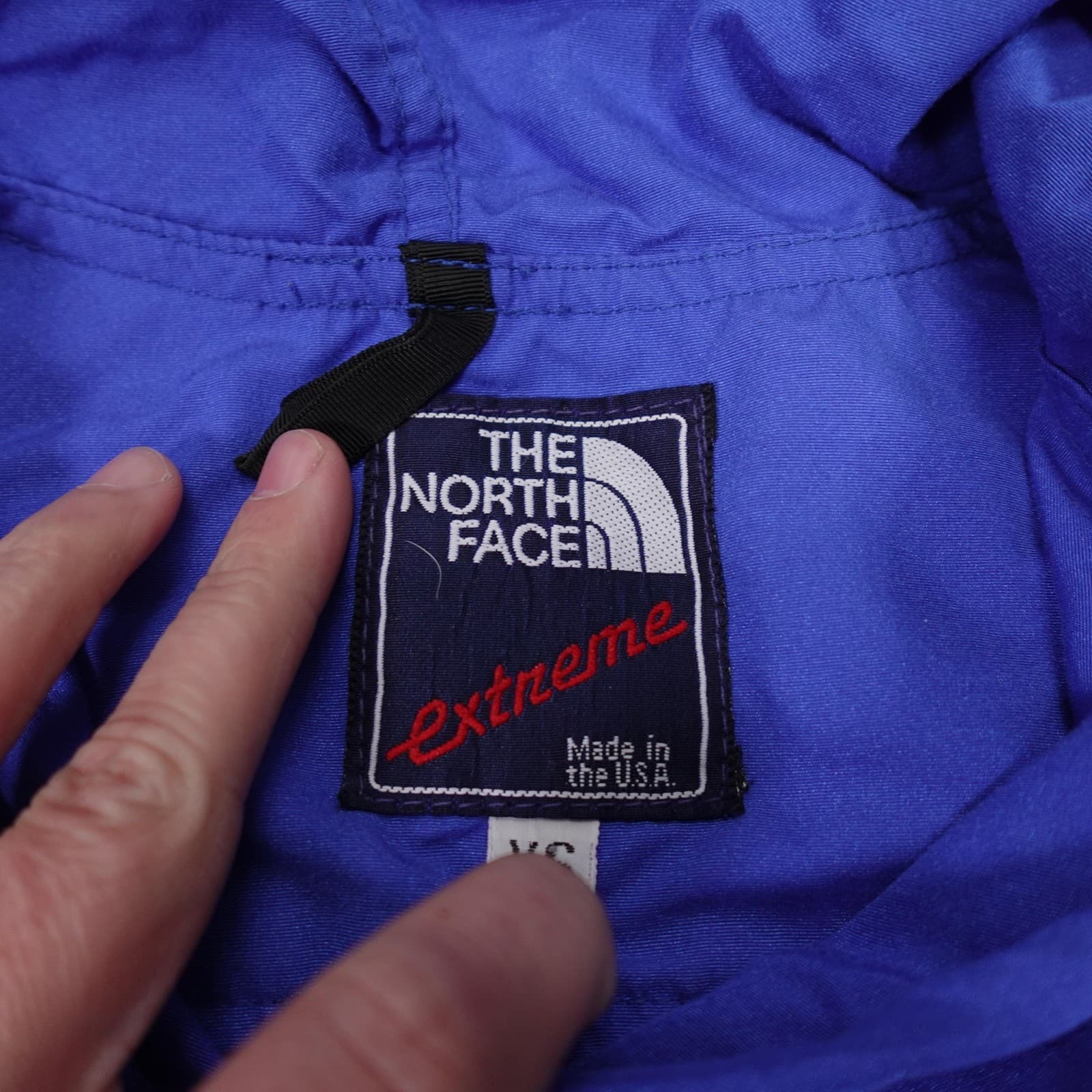Vintage The North Face Jacket Womens XS Blue Extreme Hooded Ski Anorak USA 90s - Thumbnail 4