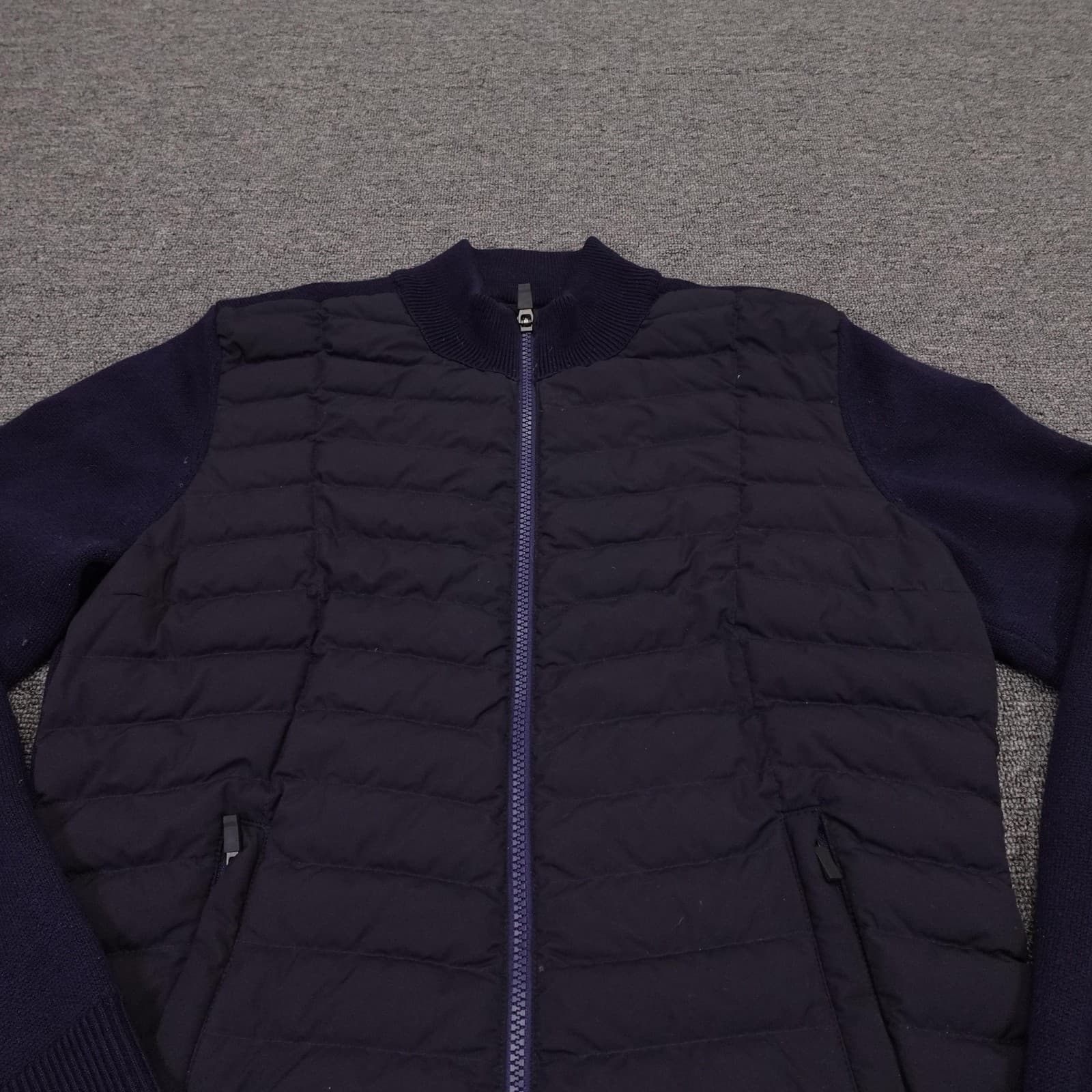 KJUS Ramona Insulation Jacket Womens Medium Blue Down Puffer Knit Full Zip - Thumbnail 2