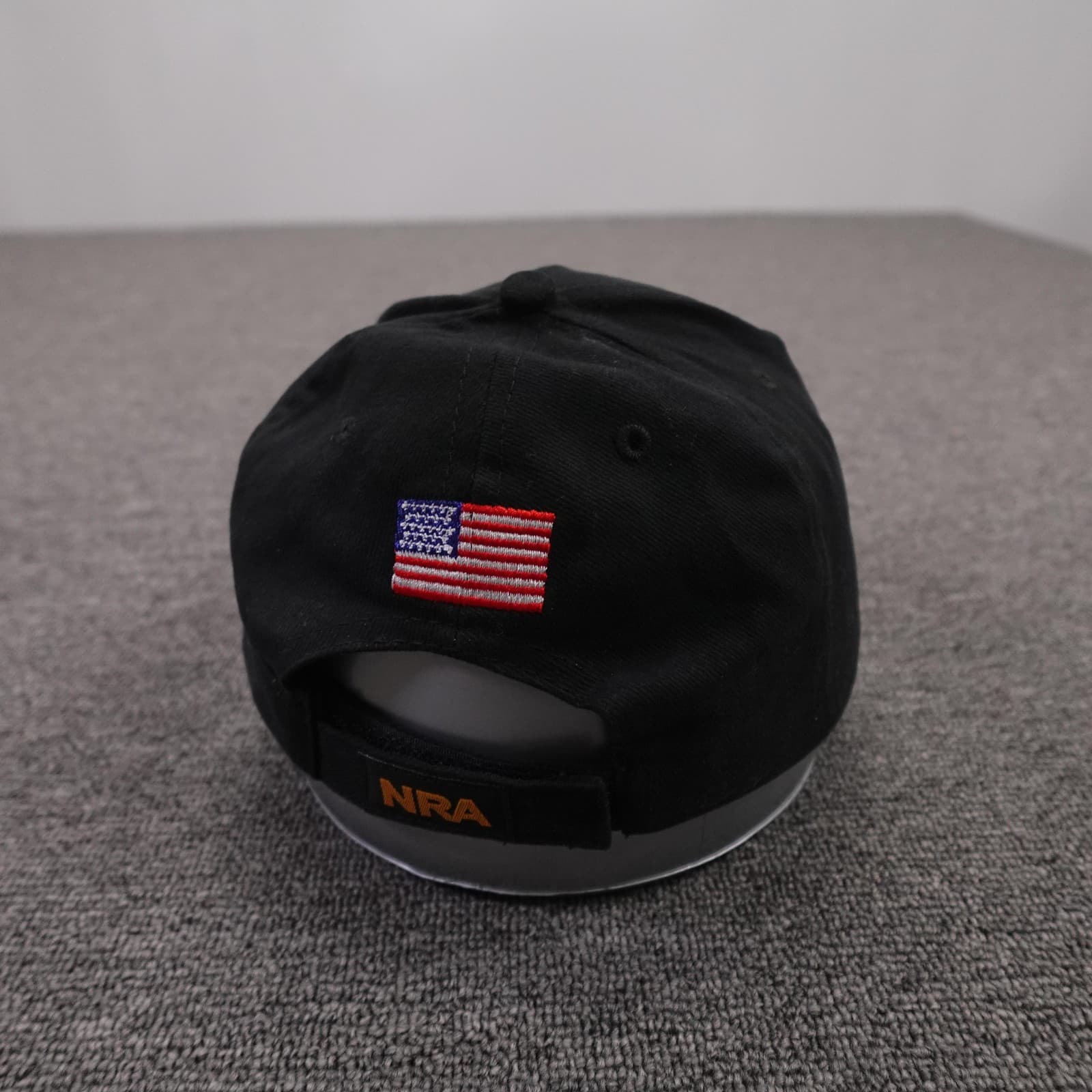 NRA Hat Cap Strap Back Mens One Size Black Twill Baseball USA Flag Patriotic - Thumbnail 4