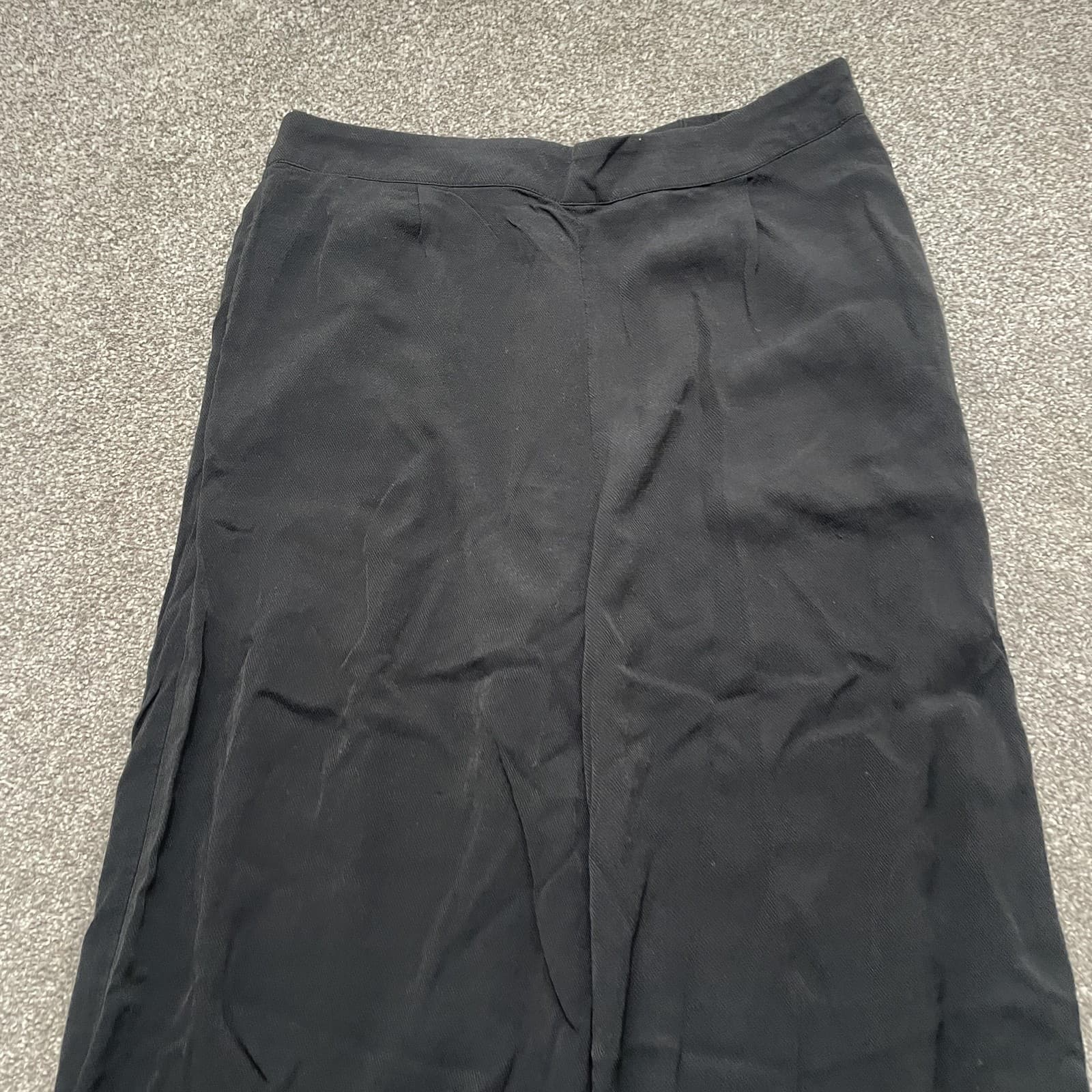 Soft Surroundings Pants Womens 8 Black Wide Leg High Rise Elastic Waist Relaxed - Thumbnail 2