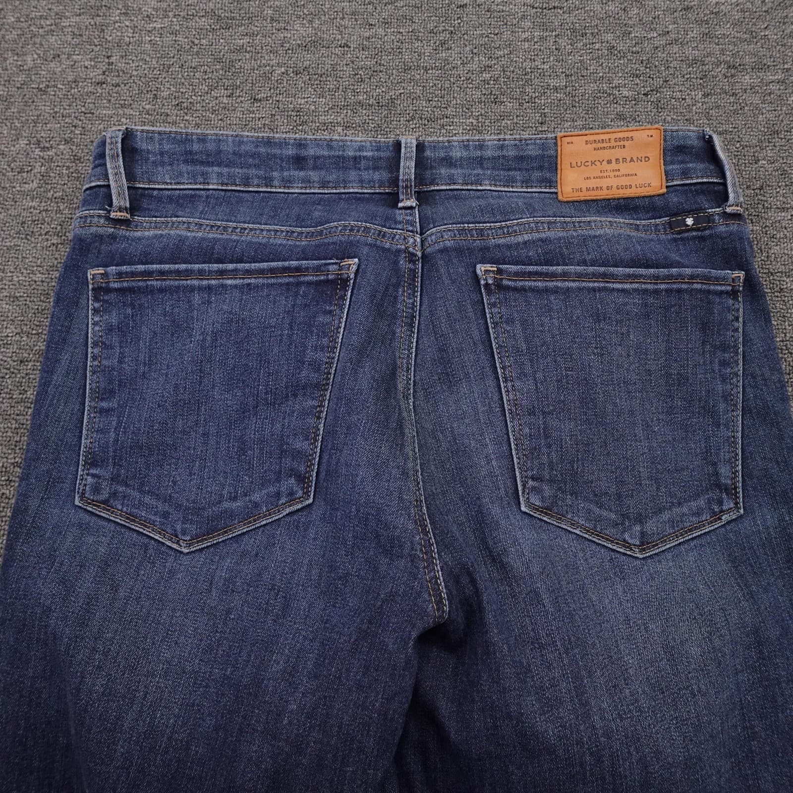 Lucky Brand Jeans Womens 10 32x30 Blue Ava Mid Rise Skinny Raw Hem Stretch Denim - Thumbnail 8