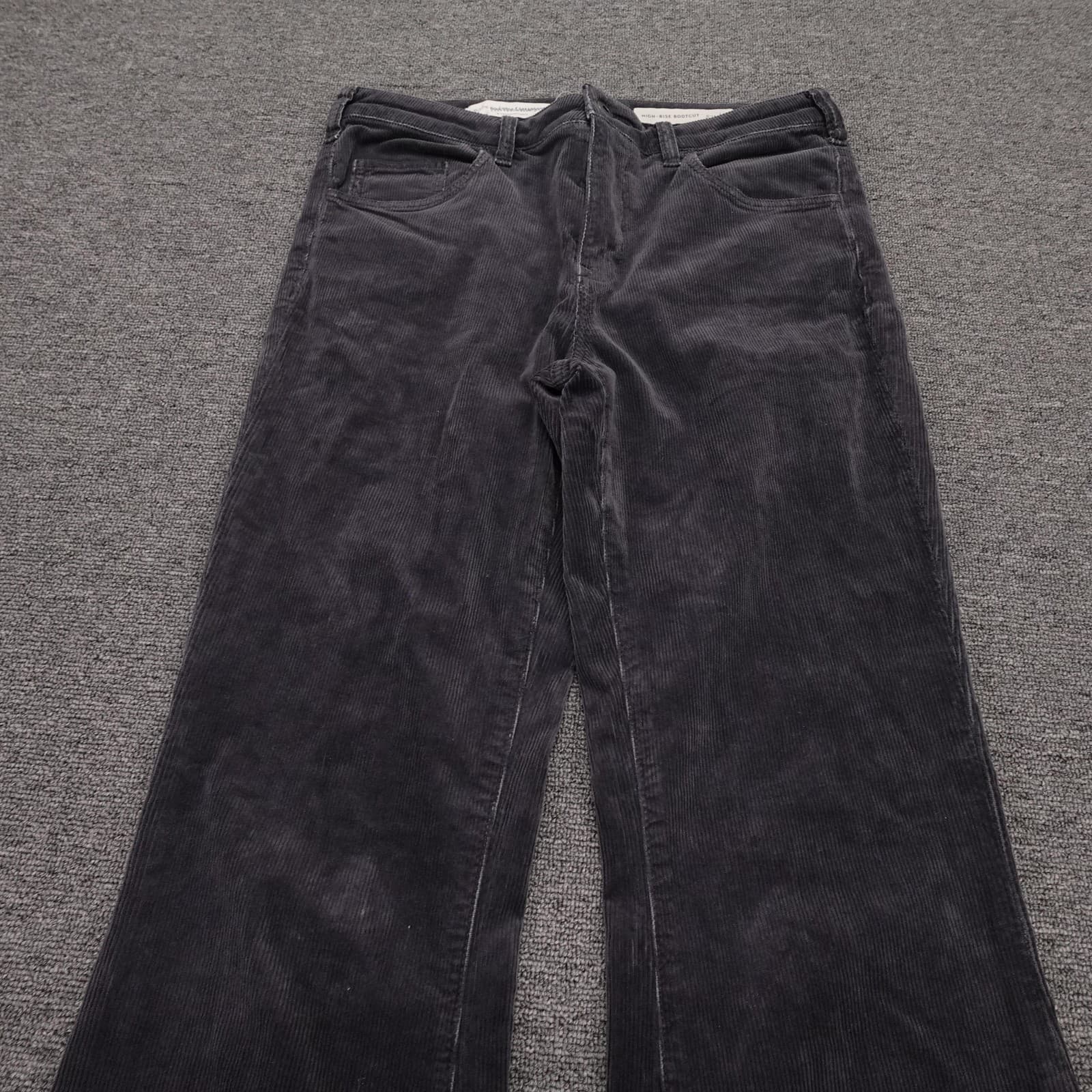 Pilcro Anthropologie Pants Womens 29 Gray Corduroy High Rise Bootcut - Thumbnail 2