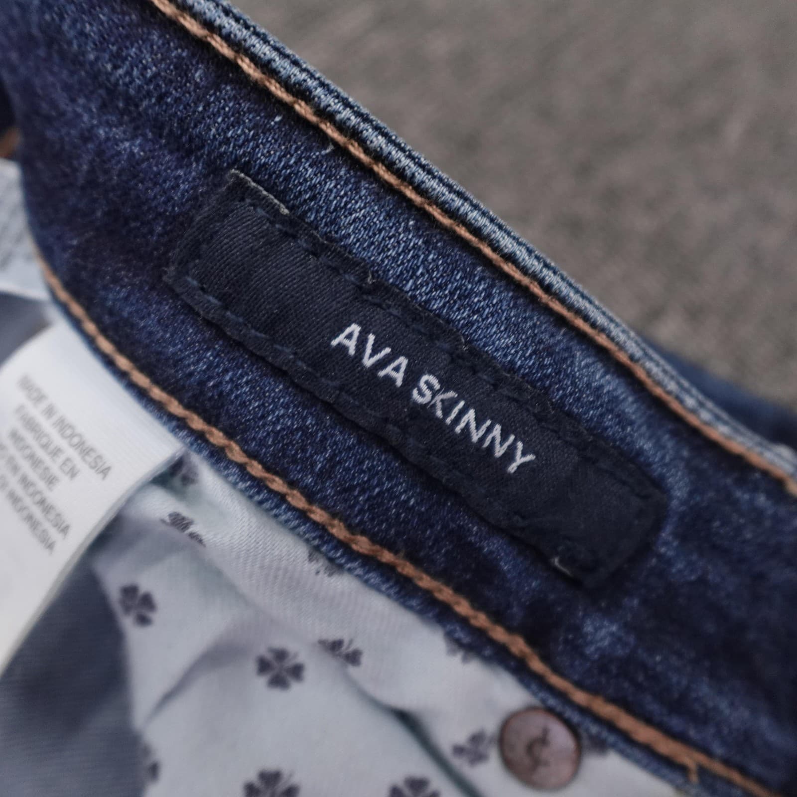 Lucky Brand Jeans Womens 10 32x30 Blue Ava Mid Rise Skinny Raw Hem Stretch Denim - Thumbnail 6