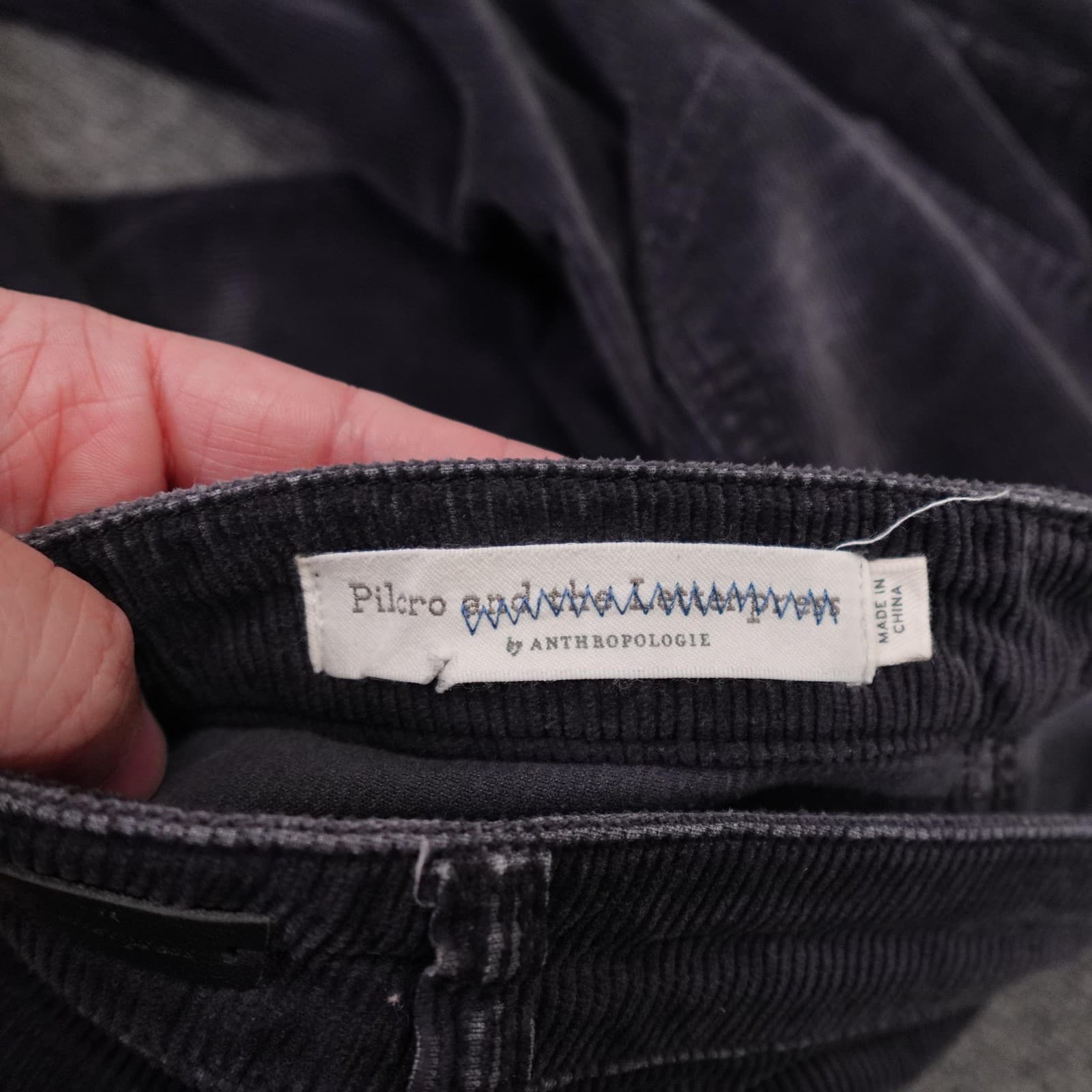 Pilcro Anthropologie Pants Womens 29 Gray Corduroy High Rise Bootcut - Thumbnail 6
