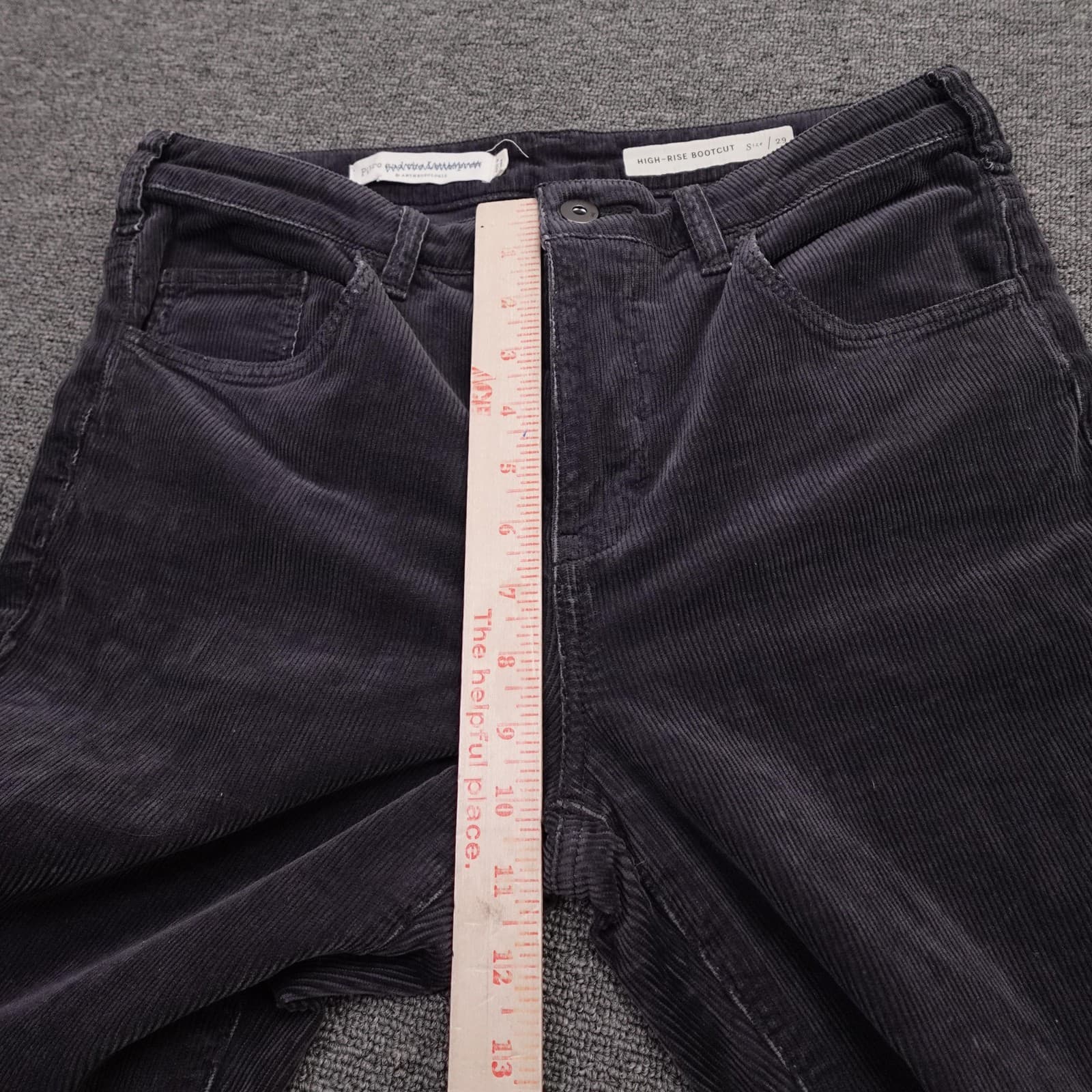 Pilcro Anthropologie Pants Womens 29 Gray Corduroy High Rise Bootcut - Thumbnail 10