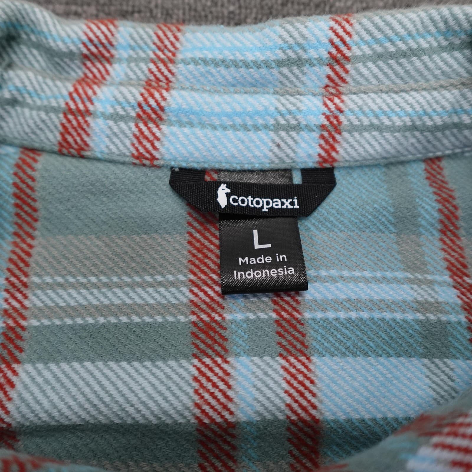Cotopaxi Shirt Mens Large Green Blue Plaid Flannel Long Sleeve Button Up Casual - Thumbnail 4