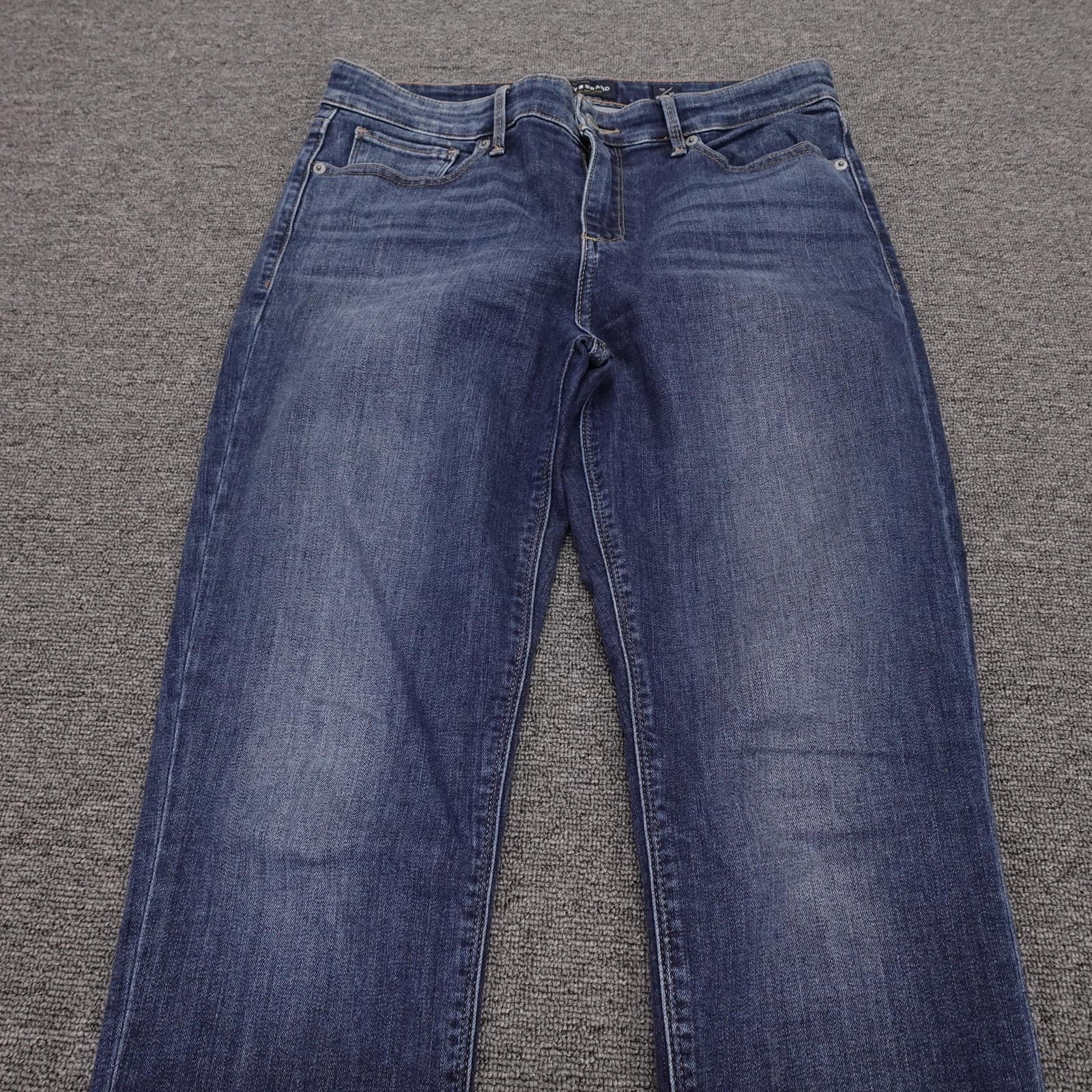 Lucky Brand Jeans Womens 10 32x30 Blue Ava Mid Rise Skinny Raw Hem Stretch Denim - Thumbnail 2