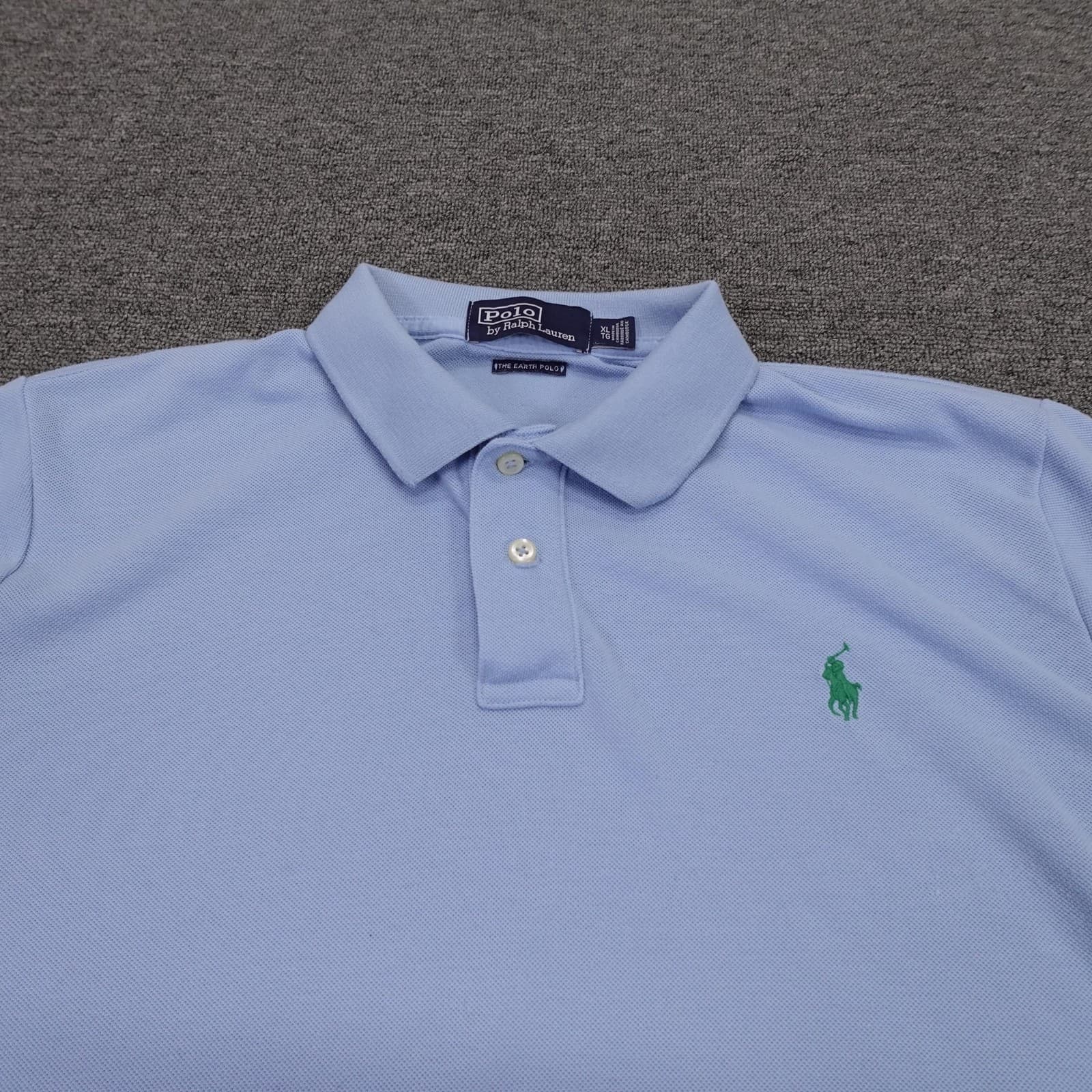 Polo Ralph Lauren Polo Shirt Youth XL Blue Earth Polo Pony Logo Short Sleeve - Thumbnail 2