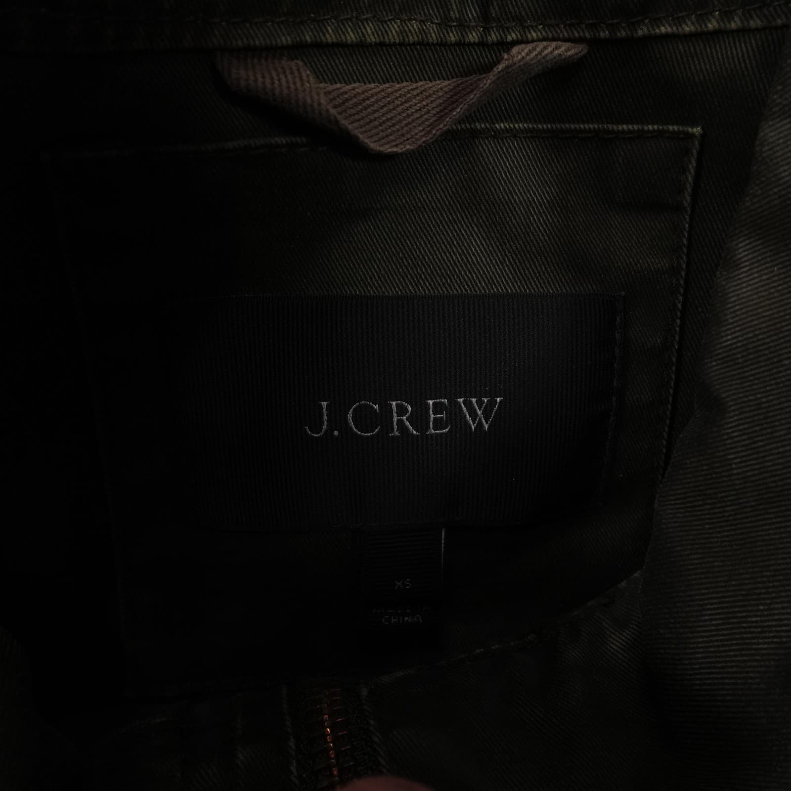 J Crew Jacket Womens XS Dark Green Utility Field Cotton Patina Pockets Snap - Thumbnail 5