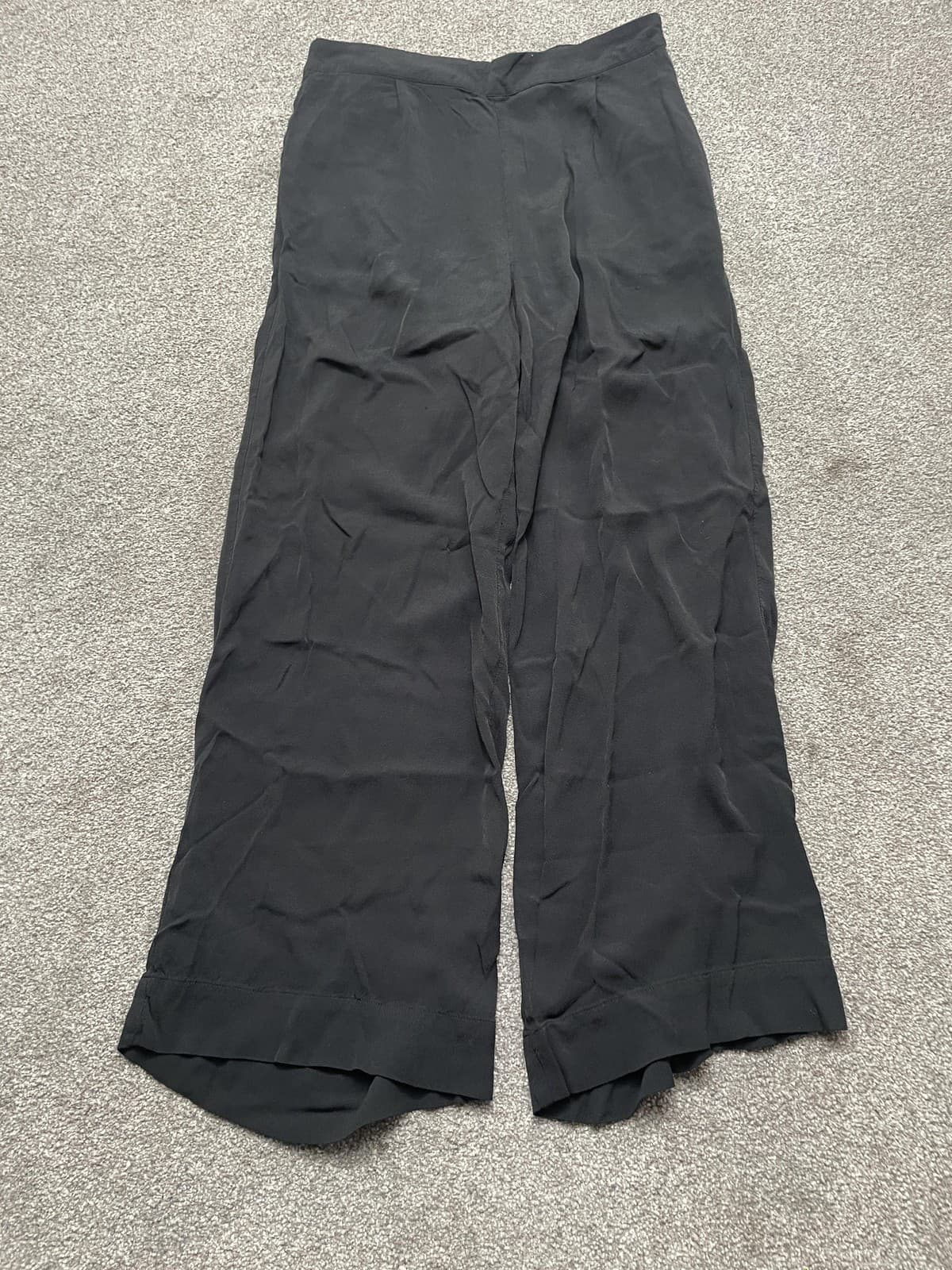 Soft Surroundings Pants Womens 8 Black Wide Leg High Rise Elastic Waist Relaxed - Thumbnail 5