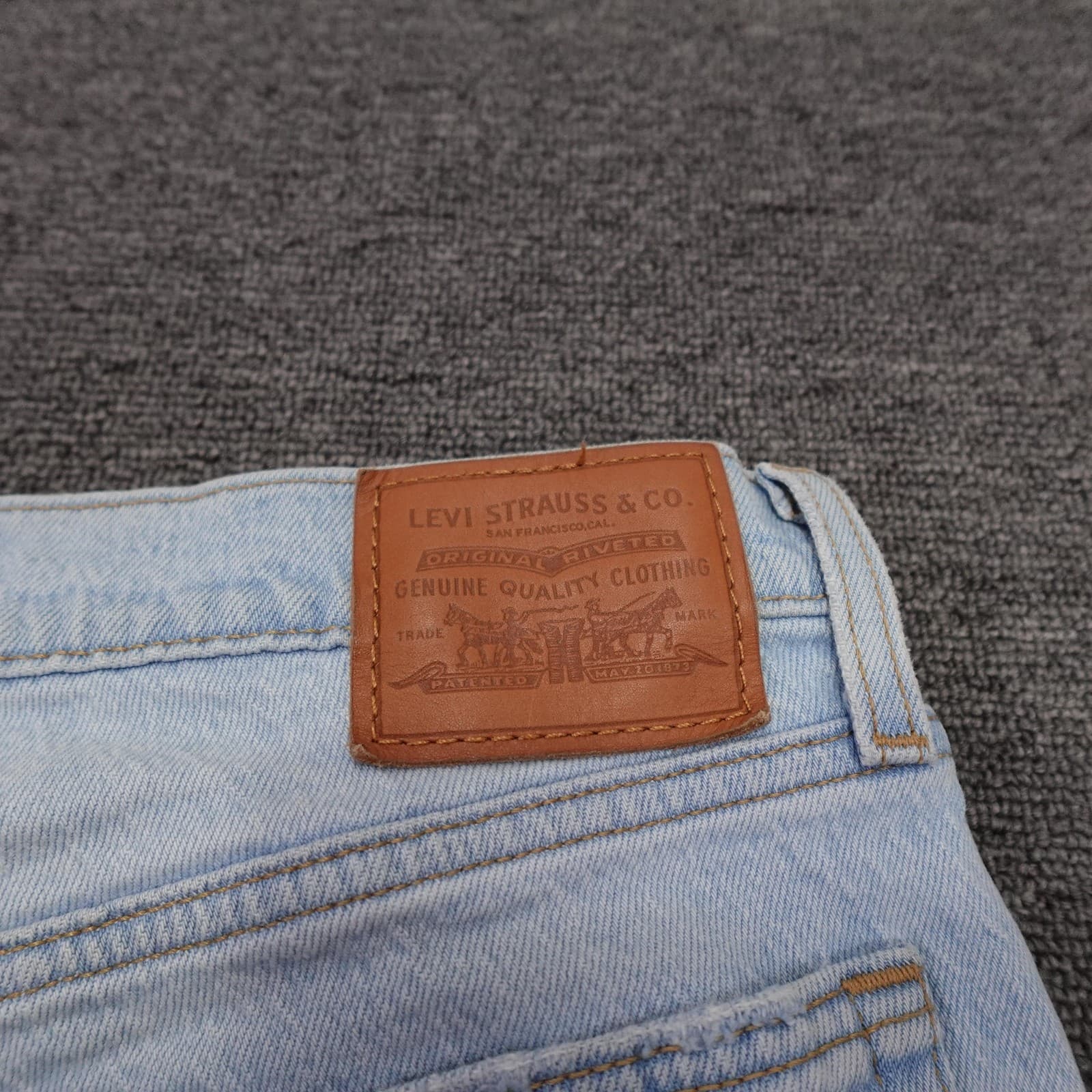 Levis Premium Wedgie Jeans Womens 28 Blue Light Wash High Rise Straight 28x28 - Thumbnail 7