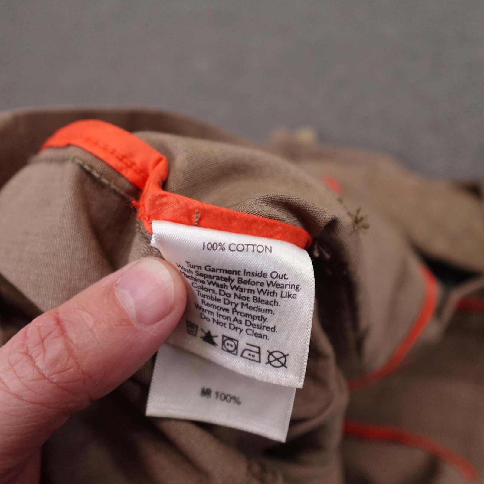 Eddie Bauer Jacket Womens Medium Green Cotton Twill Field Military Button Front - Thumbnail 7