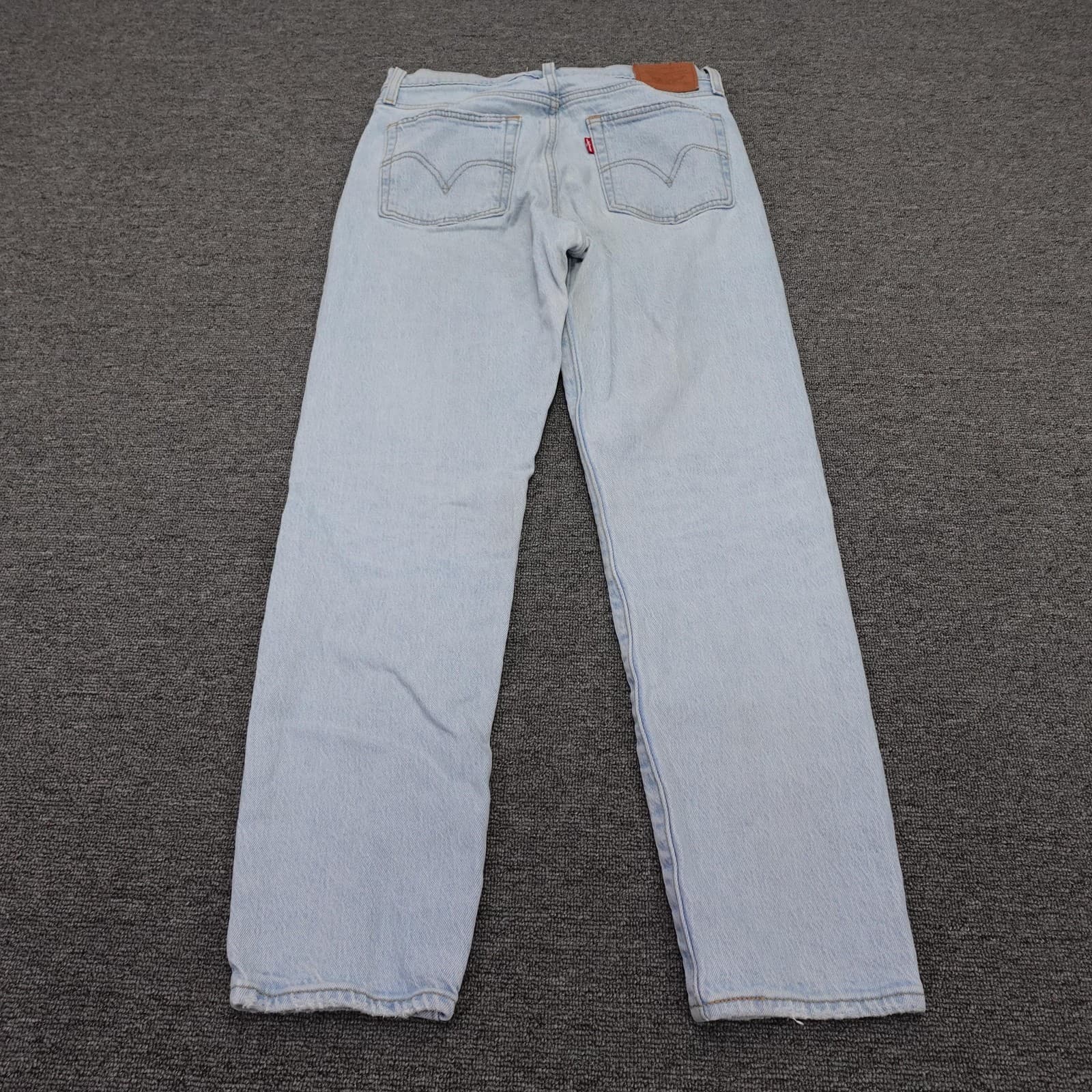 Levis Premium Wedgie Jeans Womens 28 Blue Light Wash High Rise Straight 28x28 - Thumbnail 9