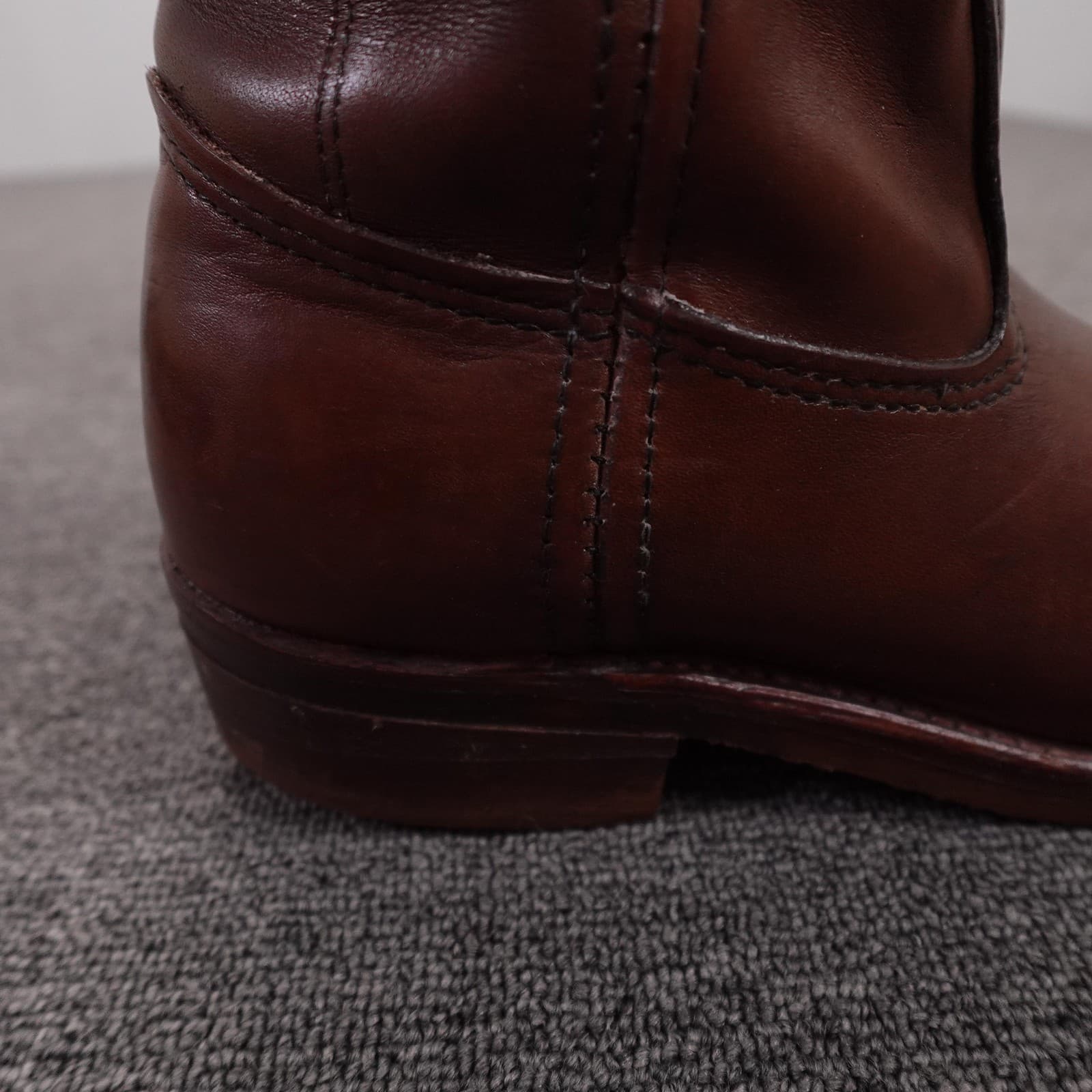Vintage Red Wing Leather Boots 7 B Brown Pecos 1155 Western 80s 11 in USA - Thumbnail 6