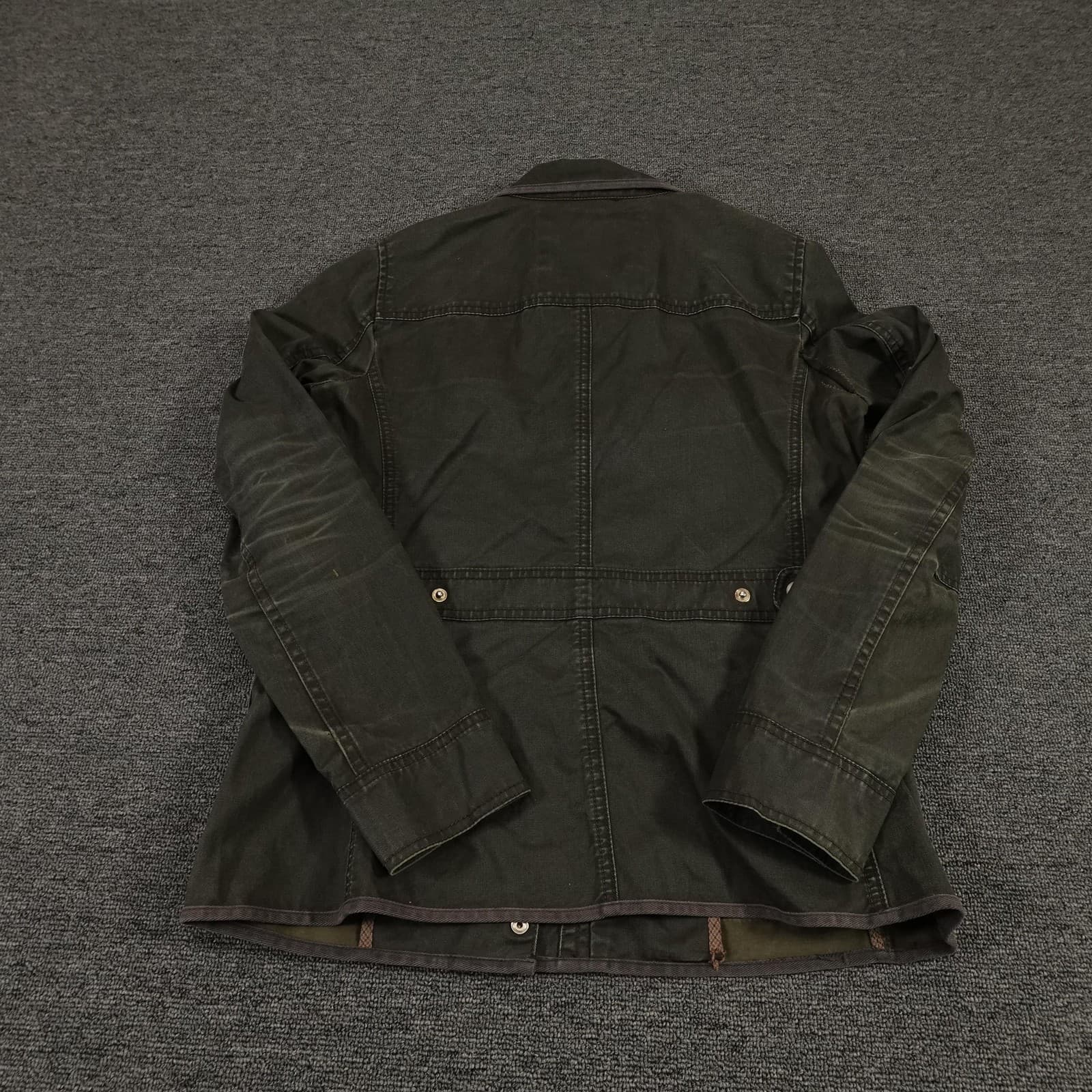 J Crew Jacket Womens XS Dark Green Utility Field Cotton Patina Pockets Snap - Thumbnail 9