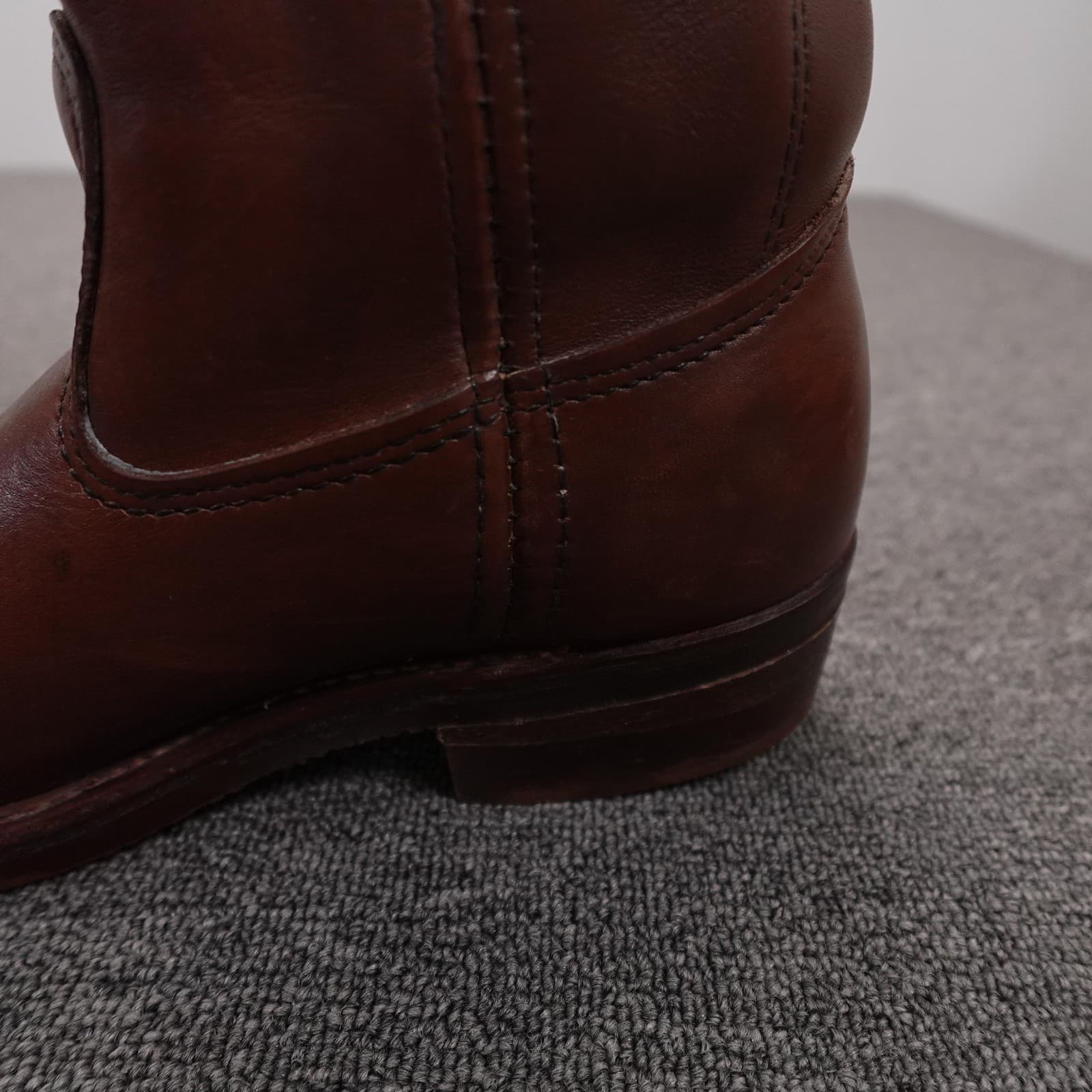Vintage Red Wing Leather Boots 7 B Brown Pecos 1155 Western 80s 11 in USA - Thumbnail 9