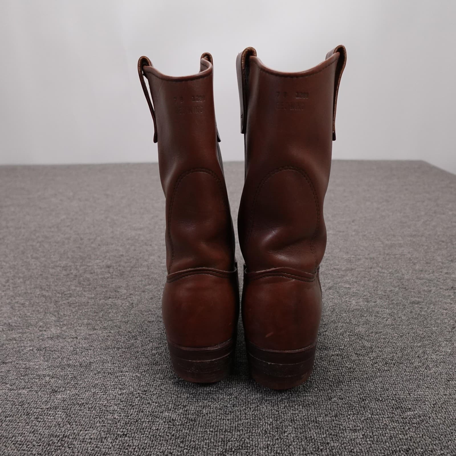 Vintage Red Wing Leather Boots 7 B Brown Pecos 1155 Western 80s 11 in USA - Thumbnail 4