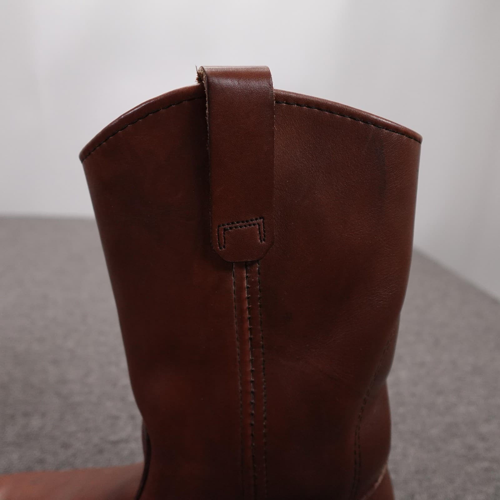 Vintage Red Wing Leather Boots 7 B Brown Pecos 1155 Western 80s 11 in USA - Thumbnail 10