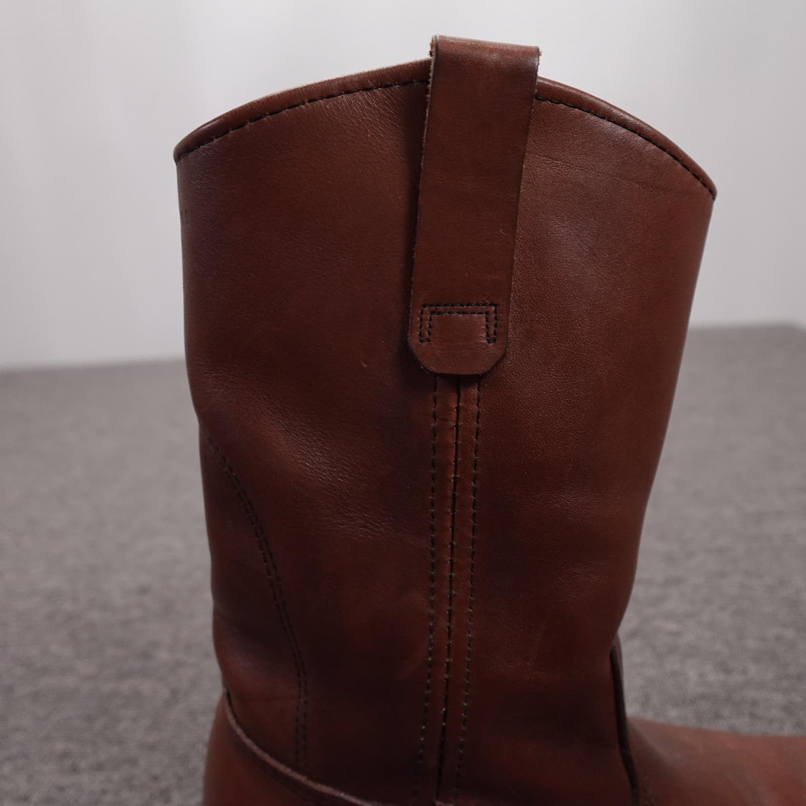 Vintage Red Wing Leather Boots 7 B Brown Pecos 1155 Western 80s 11 in USA - Thumbnail 14
