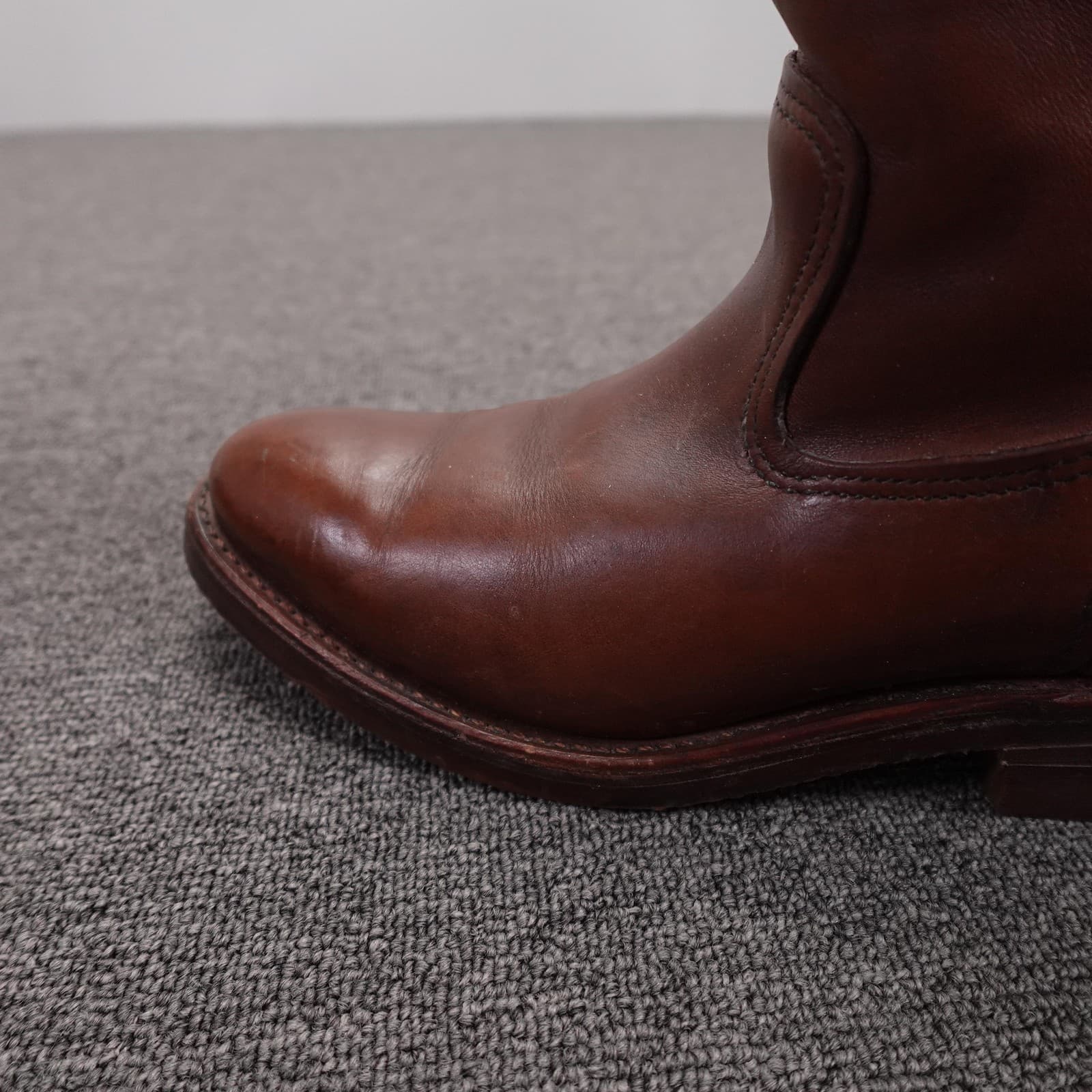 Vintage Red Wing Leather Boots 7 B Brown Pecos 1155 Western 80s 11 in USA - Thumbnail 16