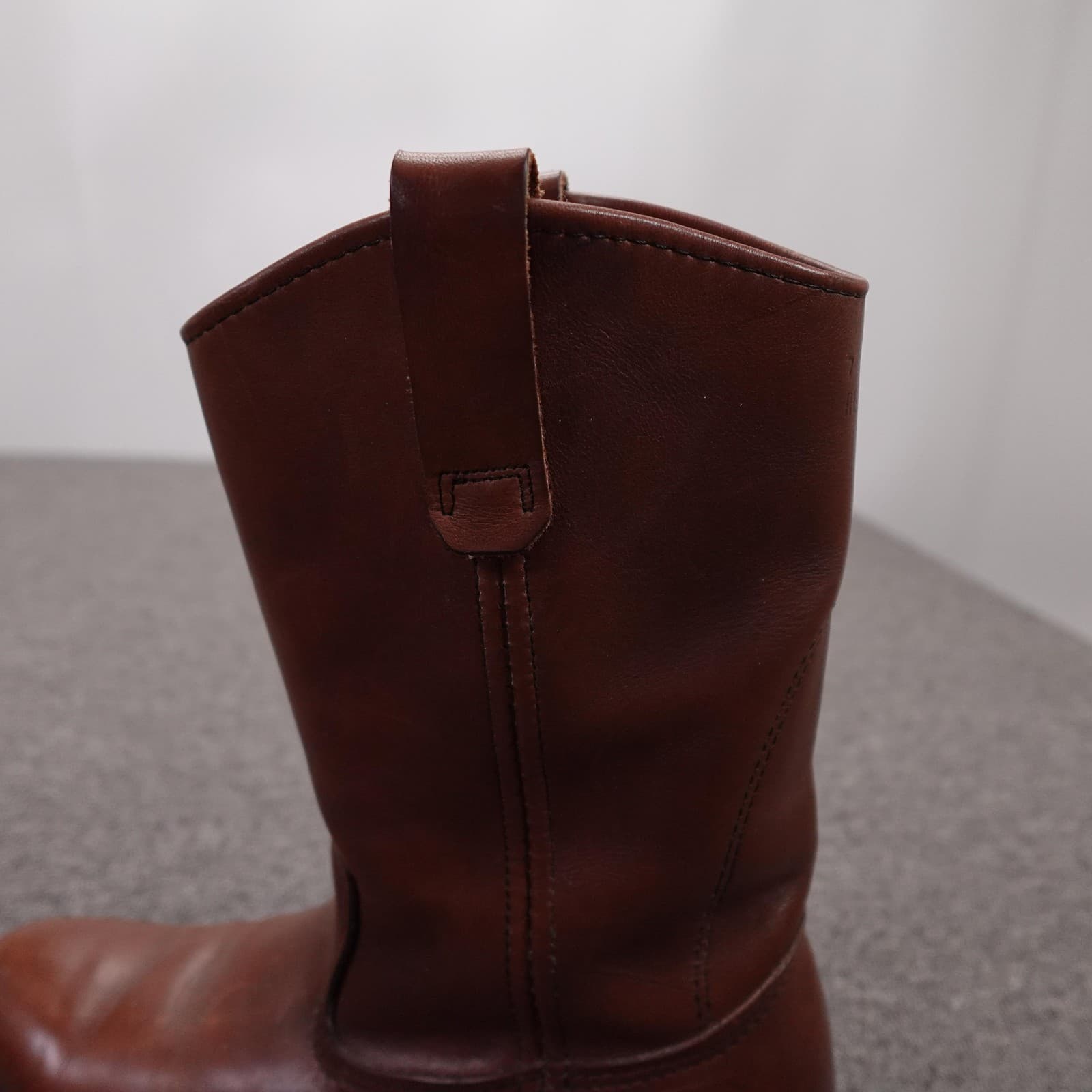 Vintage Red Wing Leather Boots 7 B Brown Pecos 1155 Western 80s 11 in USA - Thumbnail 18